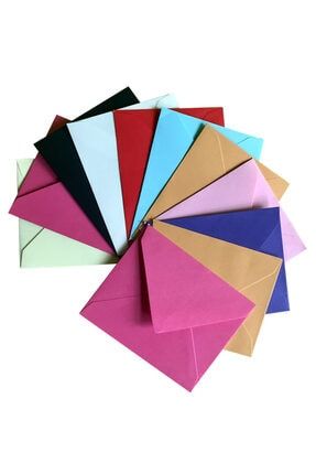 Renkli Zarf - Küçük Zarf - Oyun Zarfı - Minik Renkli - Doğum Günü Zarfı - 100 Adet - 7x9 Boyut TCR-0010