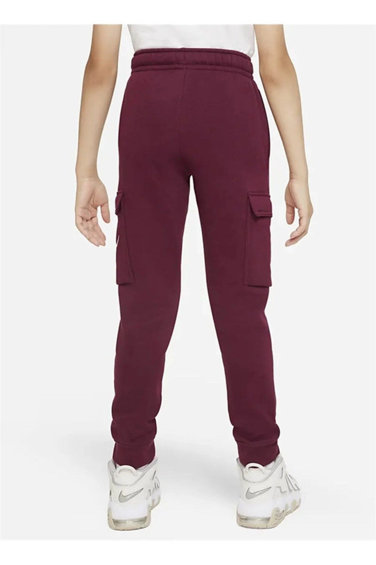 Nike-Burgundy pocketed Sweatpants DX2299-638 CARGO PANT 4
