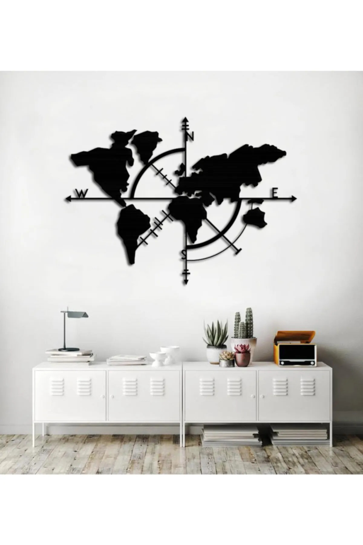World Map Metal Table, Laser Cut Metal Wall Decor 150 X 102 Cm