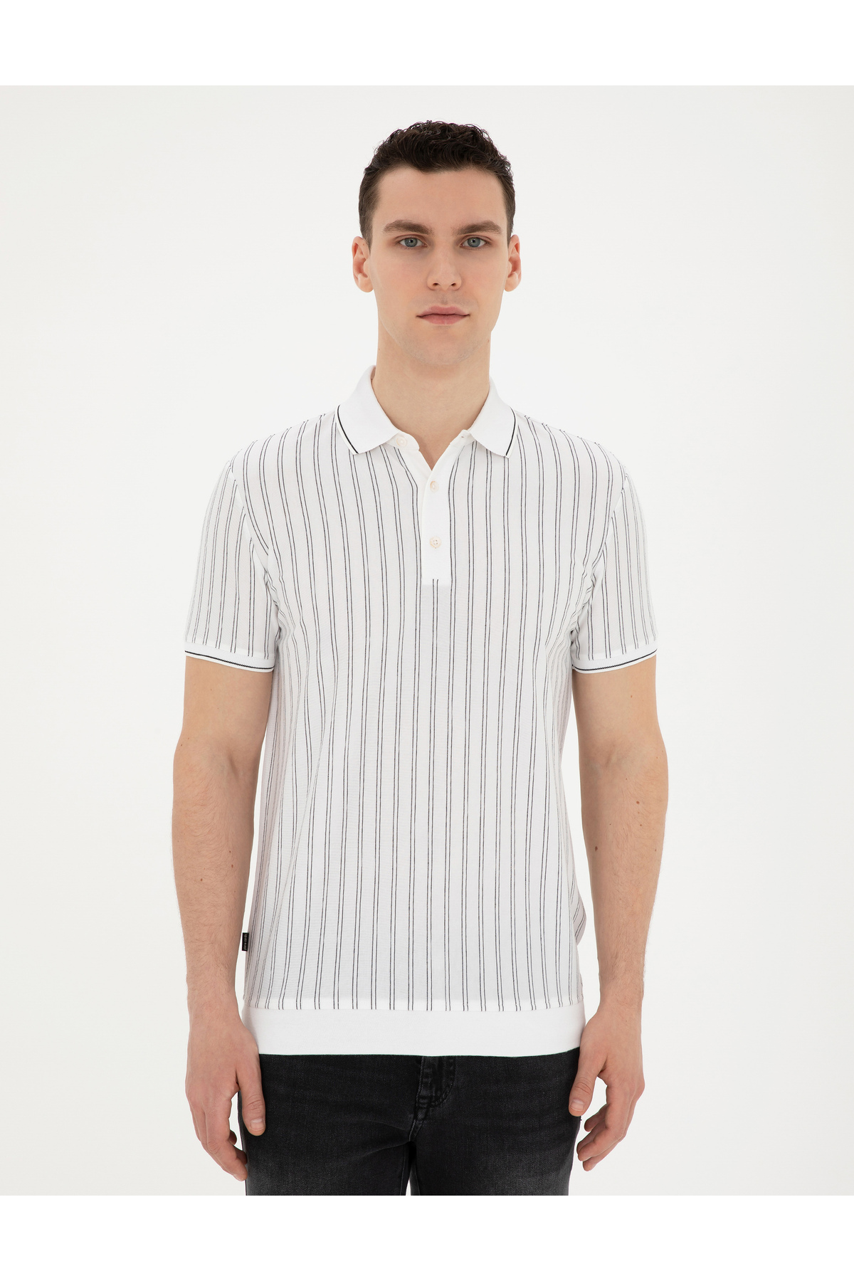 تیشرت یقه پلو مردانه راه راه آستین کوتاه | پیر کاردین Pierre Cardin G021SZ011.000.1844806 - تصویر 3