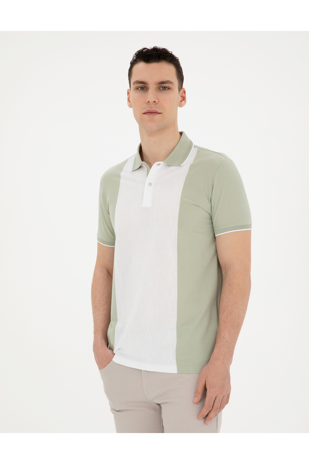 تیشرت یقه پلو مردانه راسته آستین کوتاه | پیر کاردین Pierre Cardin G021SZ011.000.1844872 - تصویر 3