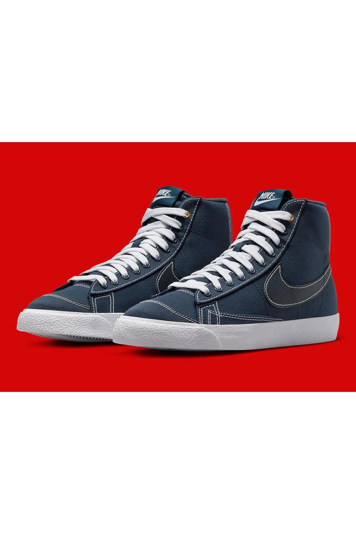 کفش های فضای باز آبی زنانه Blazer Mid '77 Banas Navy Blue Nike