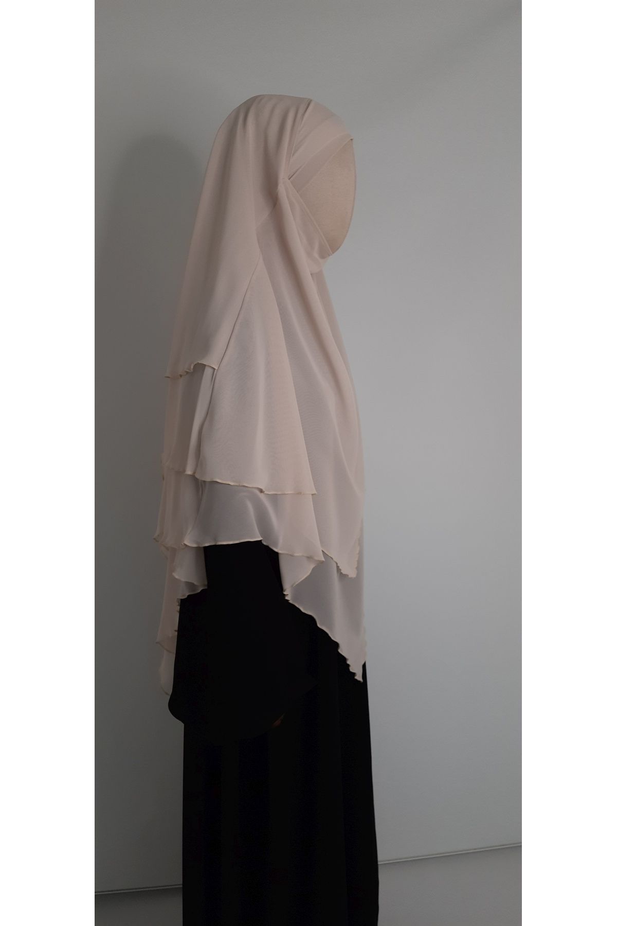 R&S modibone-Nude Colored 3-Layer Multi Siphon Souffle Scarf - Hijap Middle 5