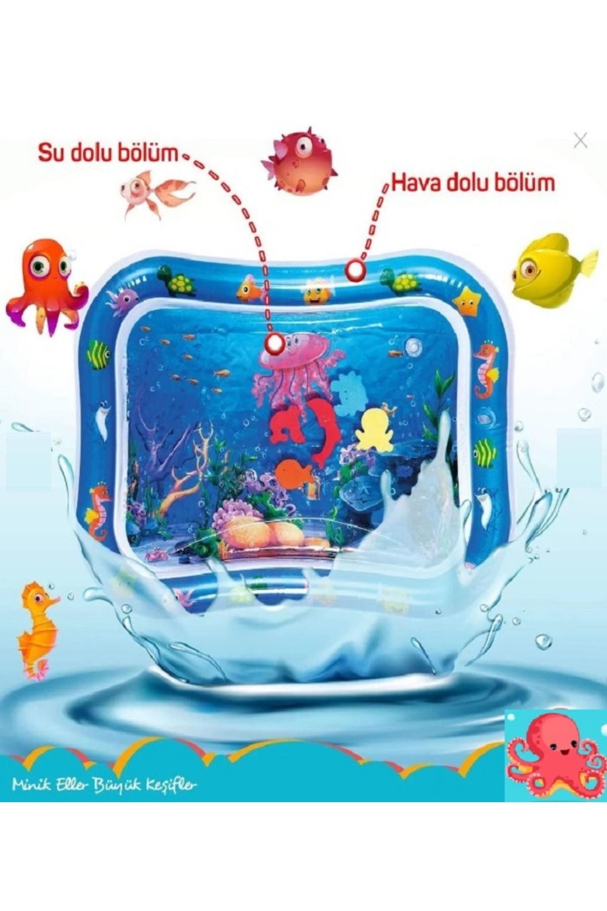 RICHIE Bebek Yer Su Matı Ve Eğlenceli Oyun Matı su havuzu bebek aktivite oyuncağı balık yakalama oyuncağı fotoğrafı 5 (önizleme)