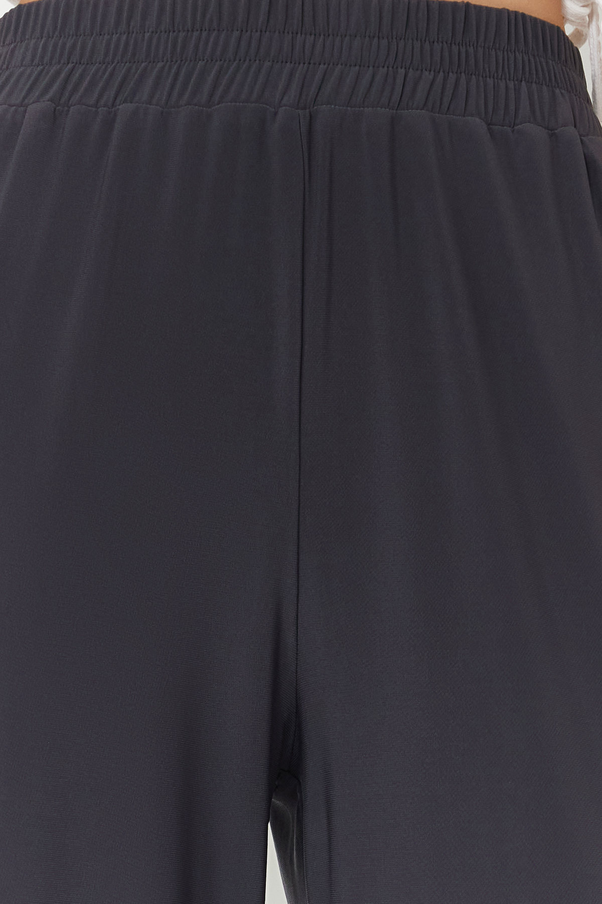 Trendyol Collection Elastyczne antracytowe spodnie z szerokimi nogawkami z wysokim stanem - TWOSS23PL00129