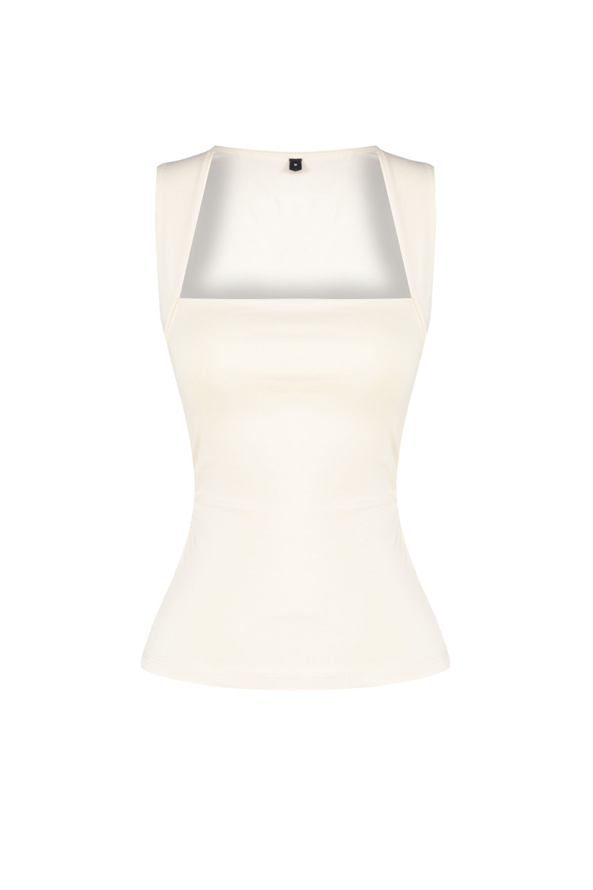 Trendyol Collection-Stretchy Knitted - Solid Square Neck and Drawstring Blouse Twoss24Bz00400 6