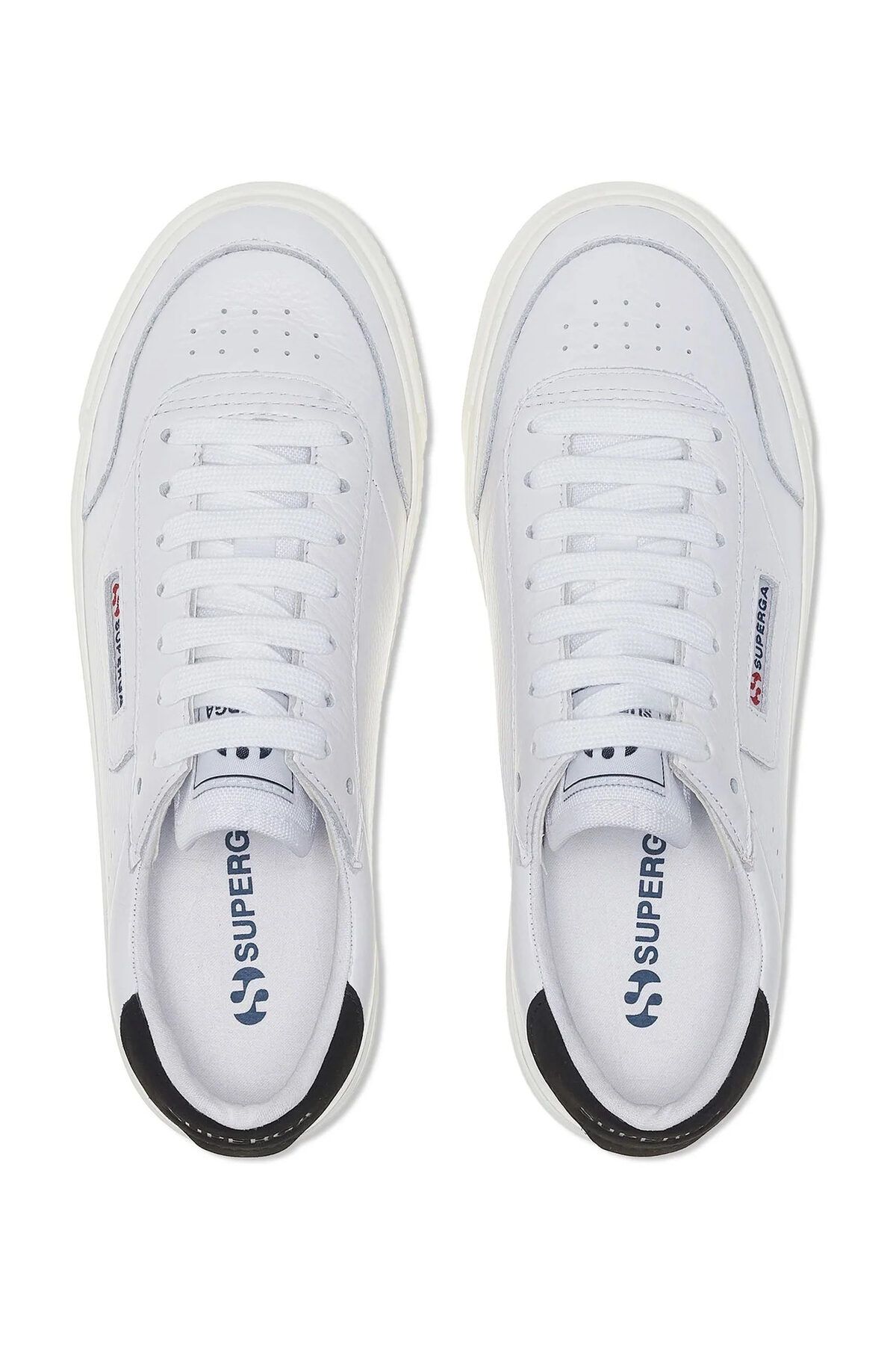 Superga-3843 Court Unisex bílé a černé tenisky 3
