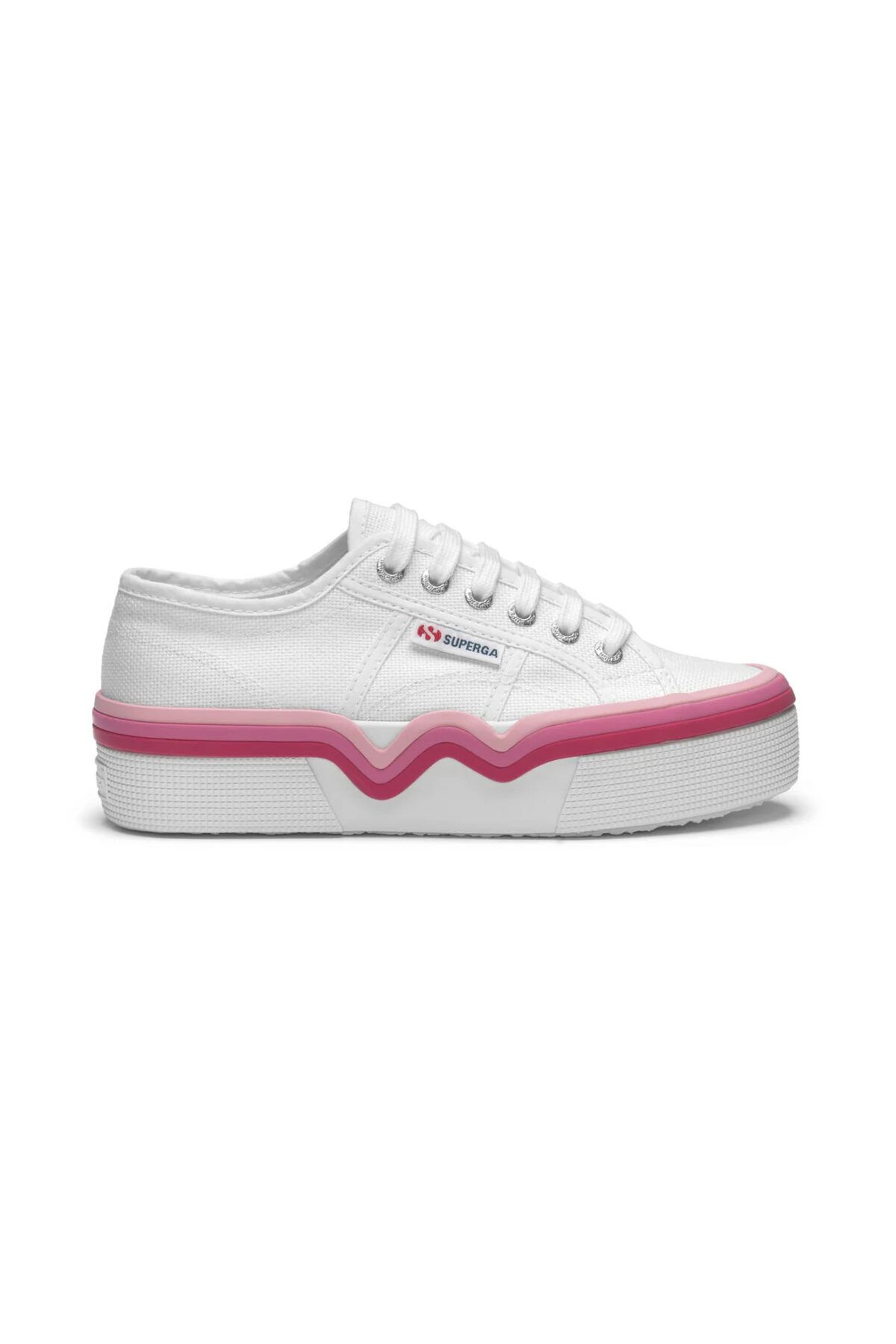 Superga 2740 Model Liquify Stripes – Białe Tenisówki Damskie Kobieta - 39