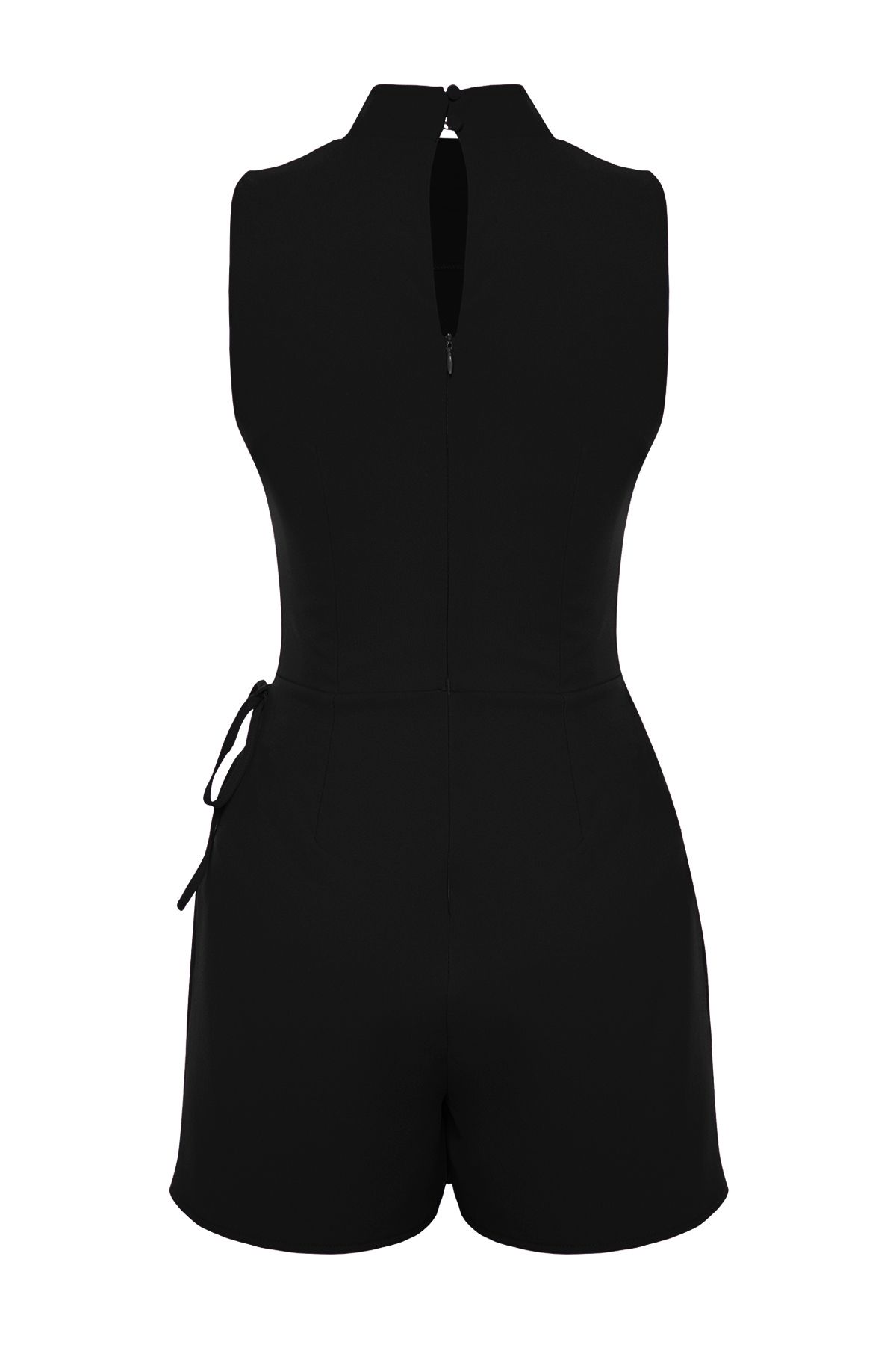 Trendyol Collection-Black Tie Detailed Mini Woven Shorts Skirt Jumpsuit TWOSS24TU00038 8