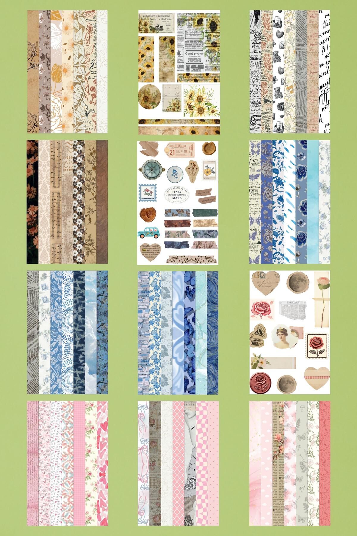 Postifull-Vintage Label Set - 120 Large Size Labels, Sticker Book and Notebook, Bullet Journal and Daily Use 2