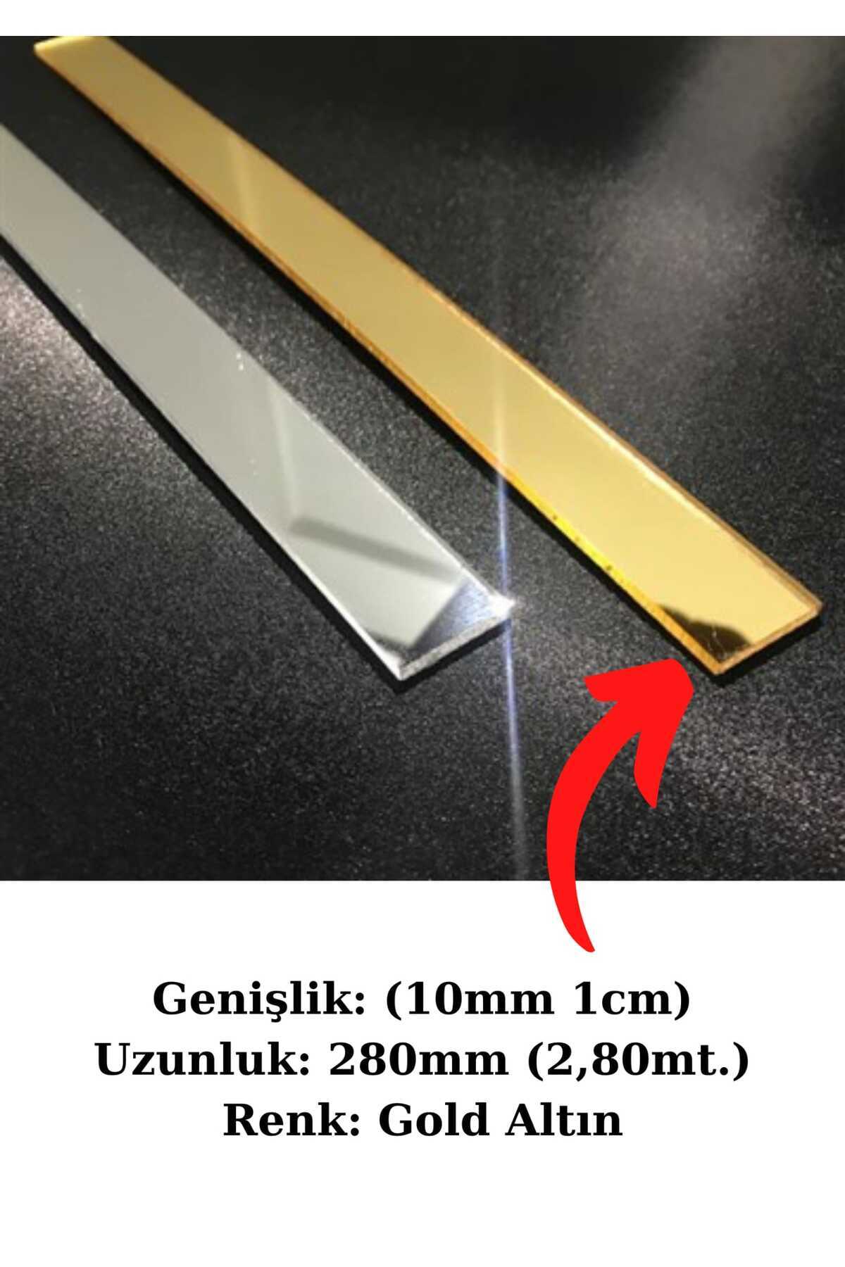 BG (1 CM WIDTH) DECORATIVE ADHESIVE MIRRORED PLEXI STRIP ORNAMENTAL FURNITURE ORNAMENT ( LENGTH 2 MT. 80CM)