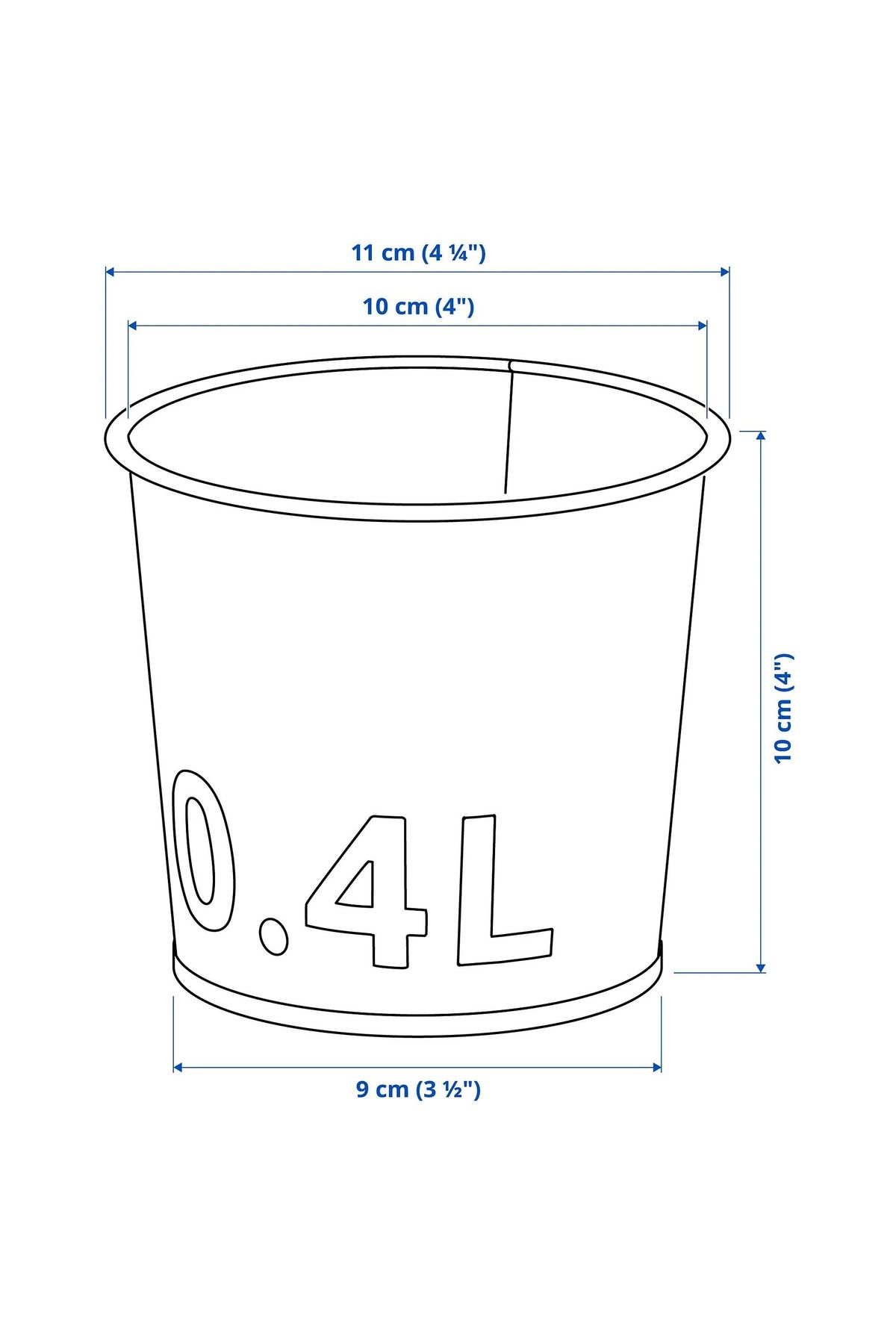 IKEA-Åkerbär Dark Green 9 cm Steel Flower Pot 5