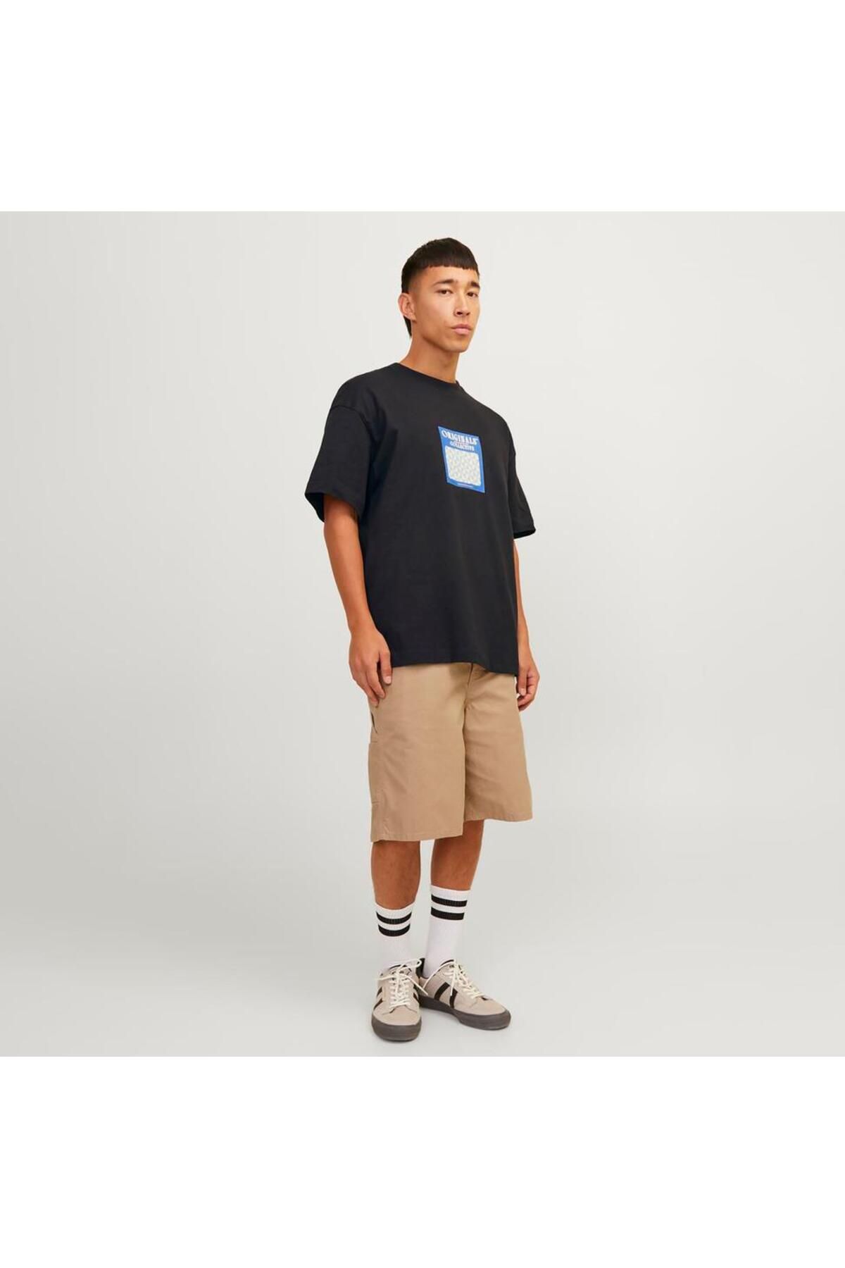 تی شرت ورزشی مشکی مردانه B اورجینال Jack Jones Jack & Jones
