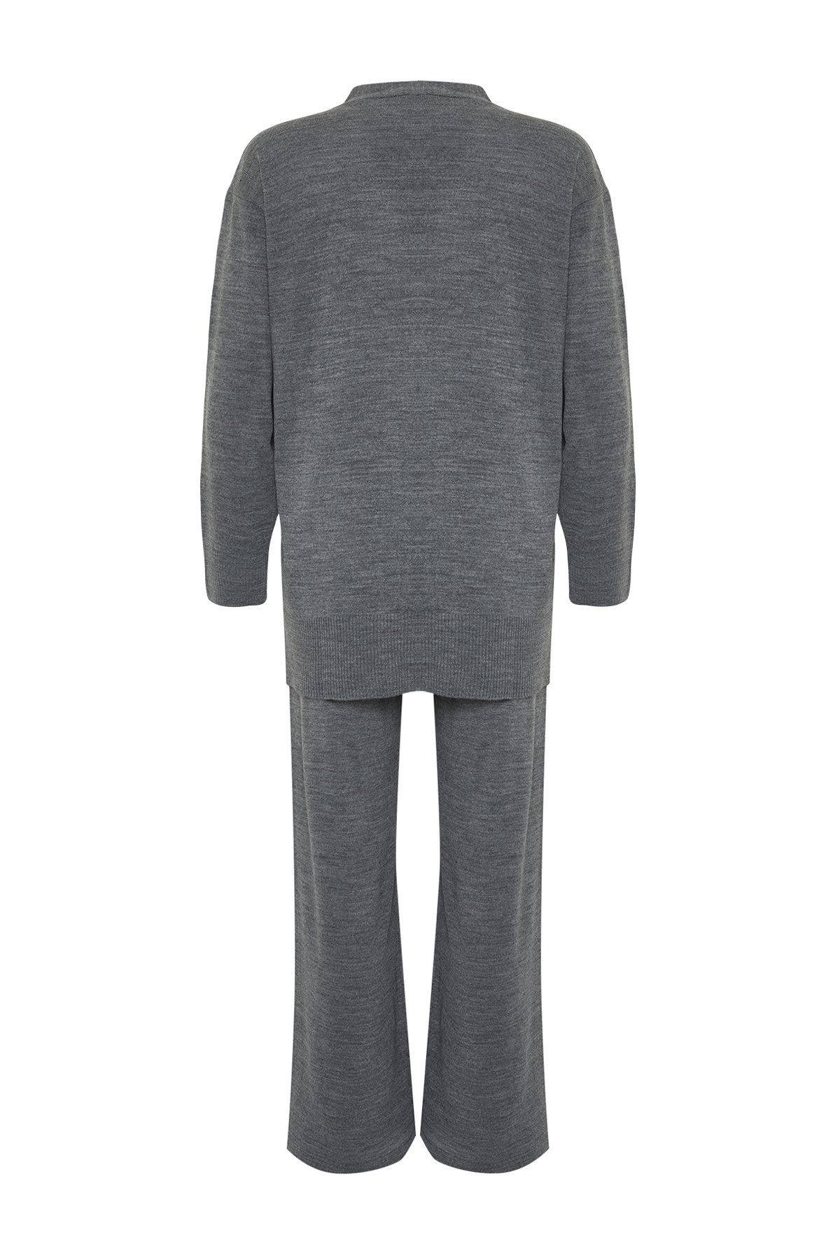 Trendyol Modest-Anthracite Stoned Cardigan-Pants Knitwear Top and Bottom Set TCTAW24US00079 7