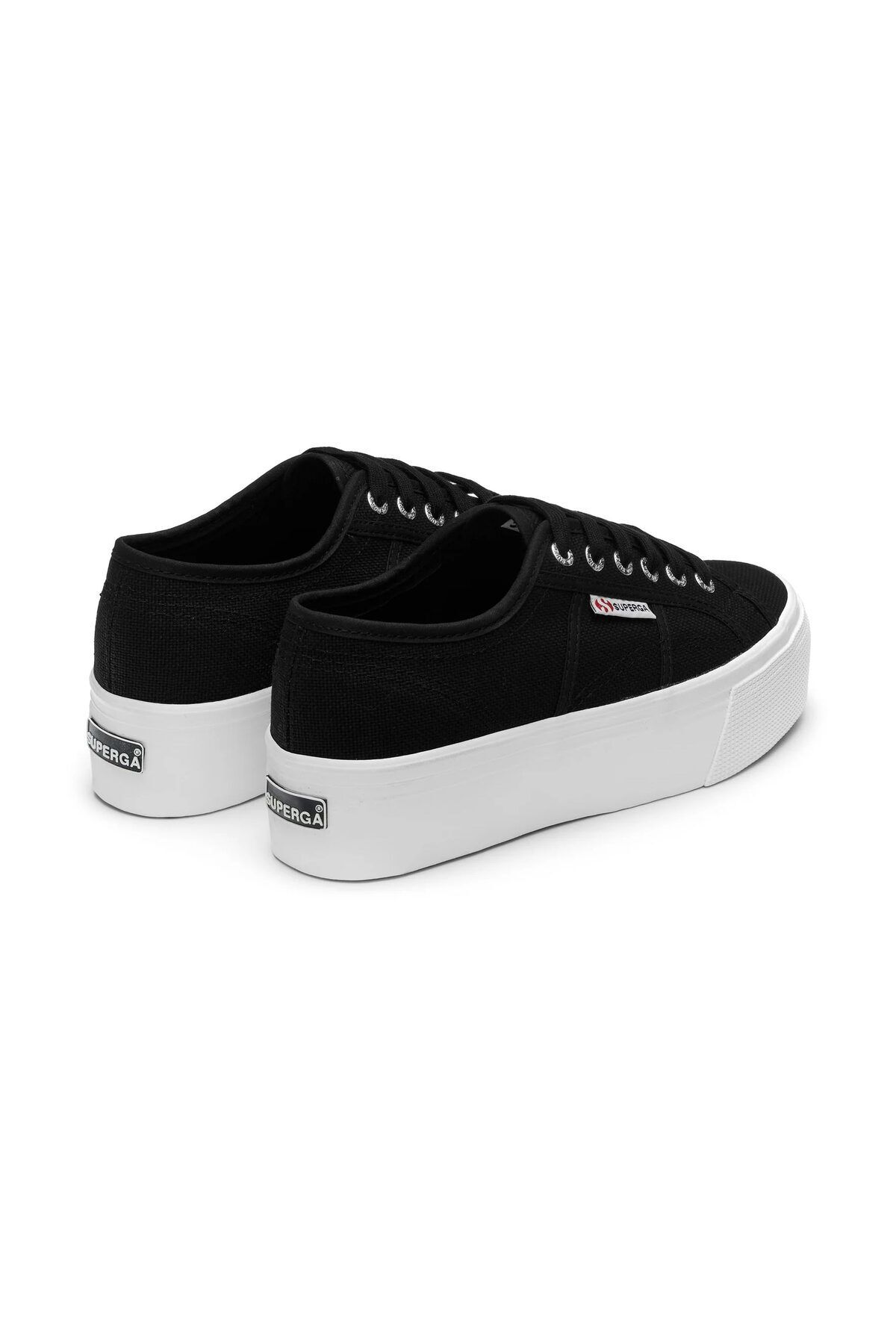 Superga-Women's Black Platform Sneakers - 2790 Model 5