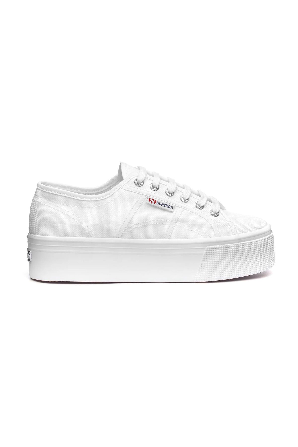 کفش کتانی پلت فرم سفید زنانه 2790 Superga