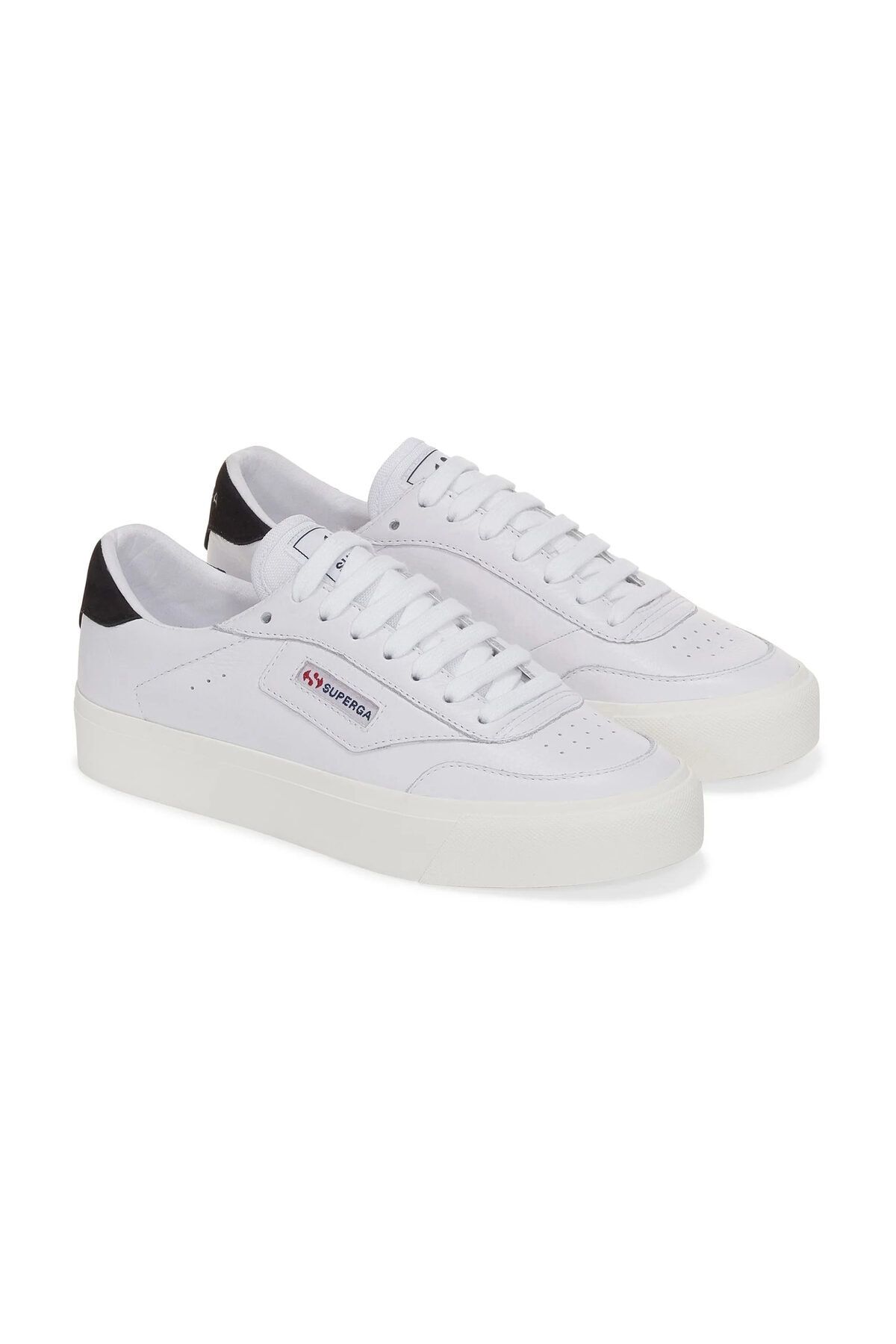 Superga-3843 Court Unisex bílé a černé tenisky 2