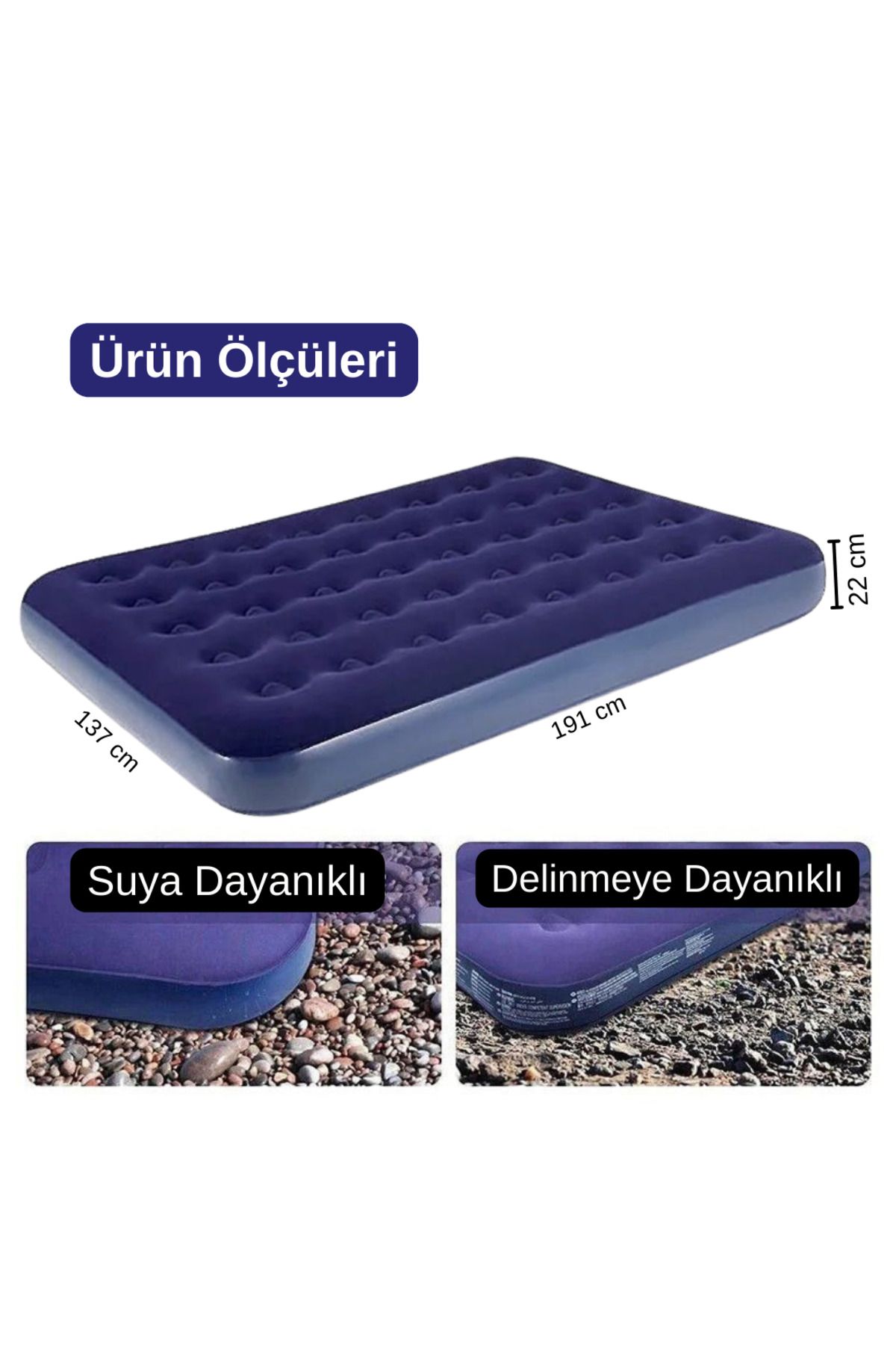 6 Kişilik Tam Otomatik Tenteli Kamp Çadırı + Çift Kişilik Şişme Yatak Seti + Lamba (Kamp Seti)