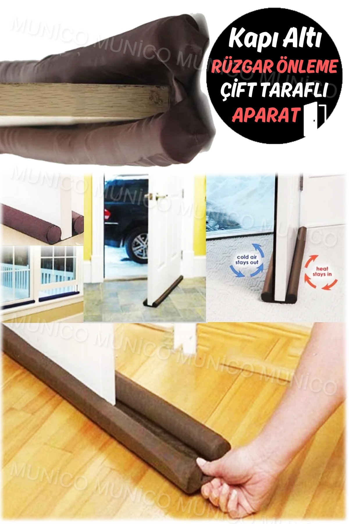 Cuttable Door Airflow Stopper Soundproof Windproof Detachable Design Airflow