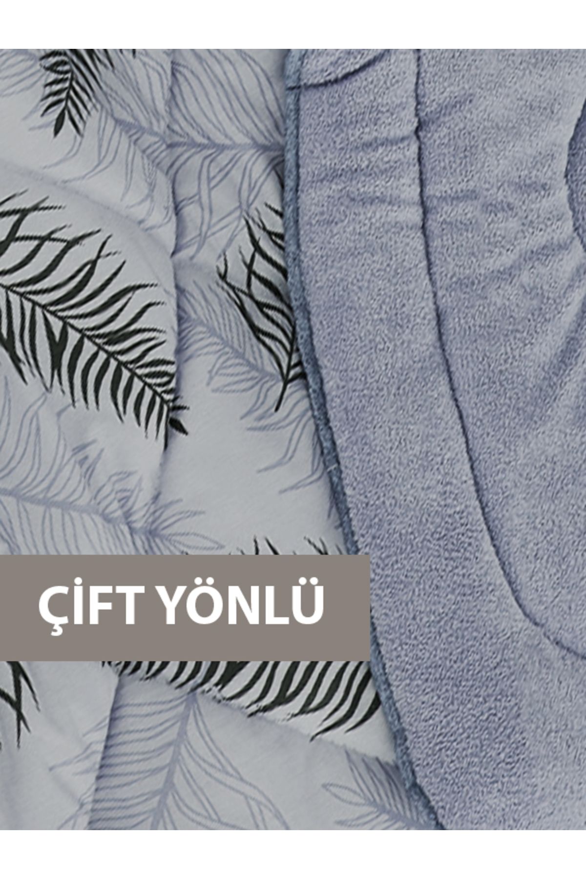 Palme Welsoft Pamuklu Yorgan Seti Çift Kişilik Çift Taraflı Yazlık Kışlık Silikonlu 195x215 Cm #3