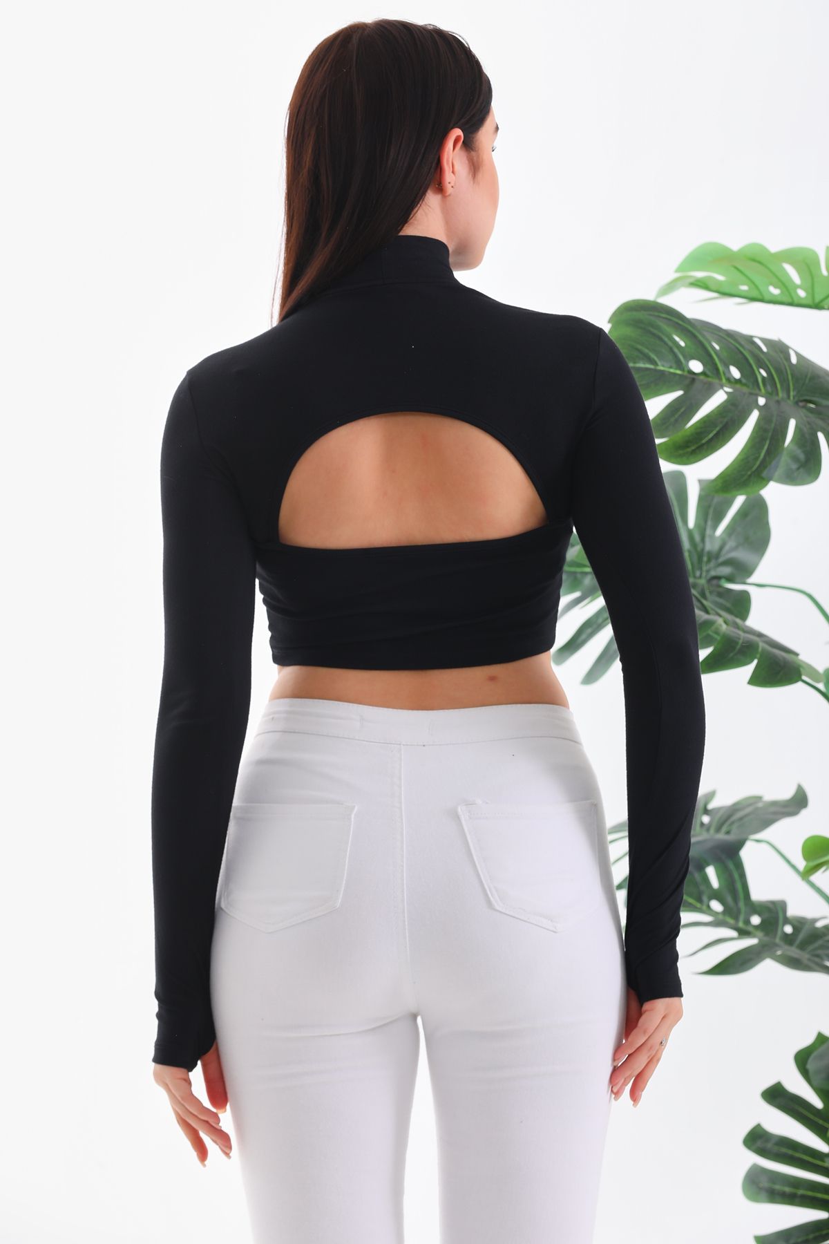 WONMEX-Bershk Back Low-Cut Slim Long-Sleeve T-Shirt 8