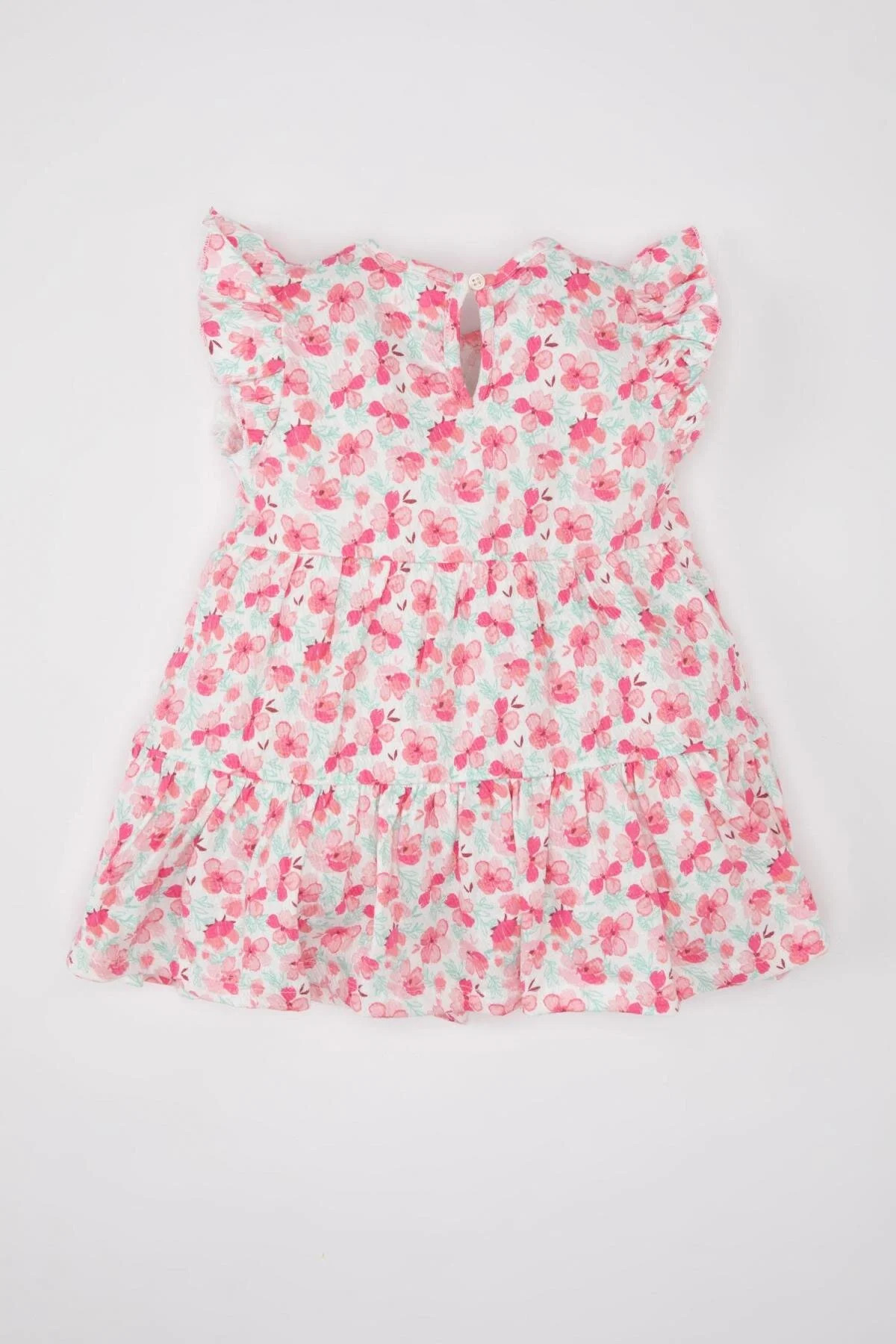 Defacto Short Sleeve Floral Patterned Baby Girl Dress C5207A524SM
