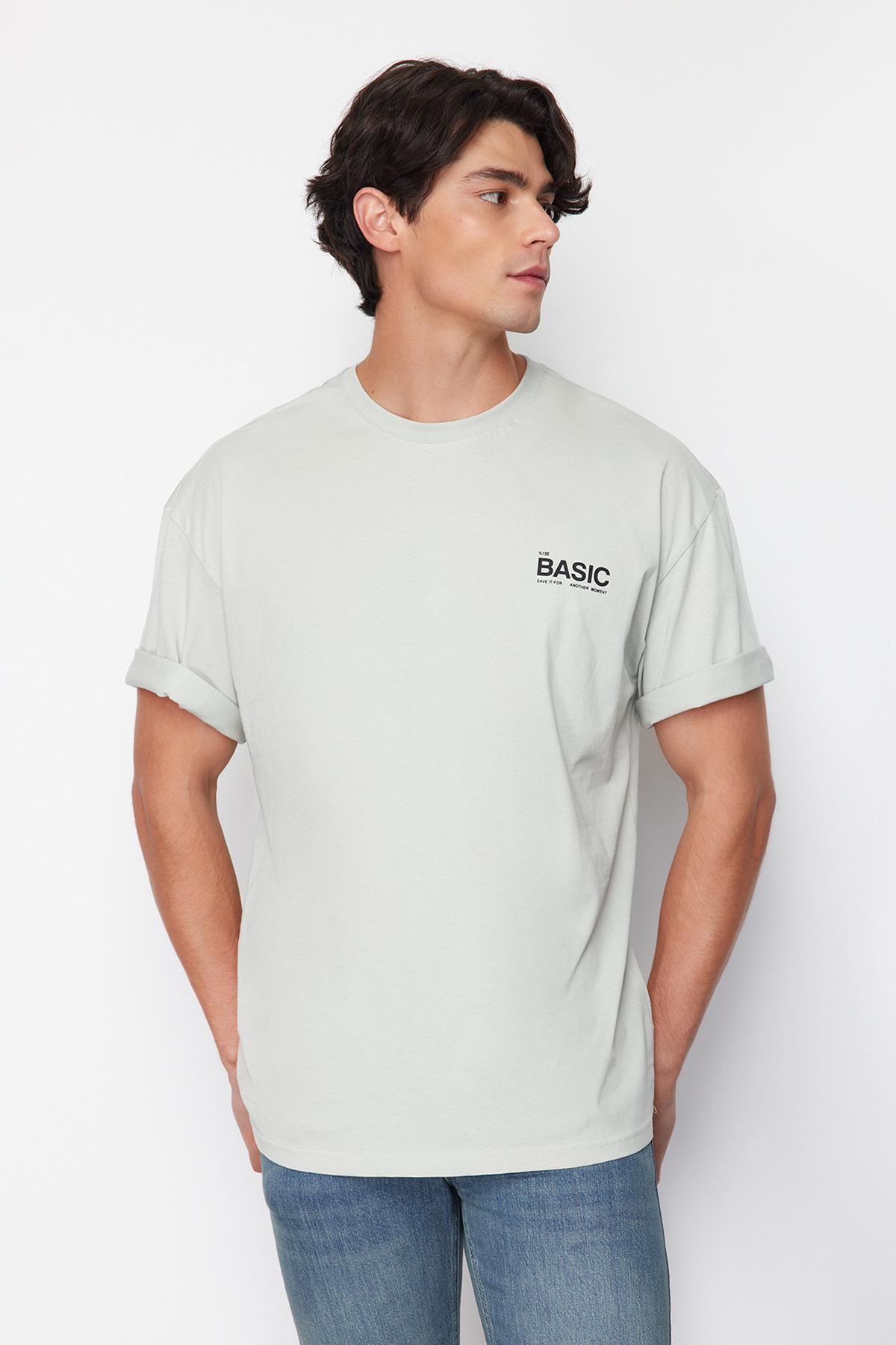 Maroon Slogan Asymmetric Oversize T-shirt 18035