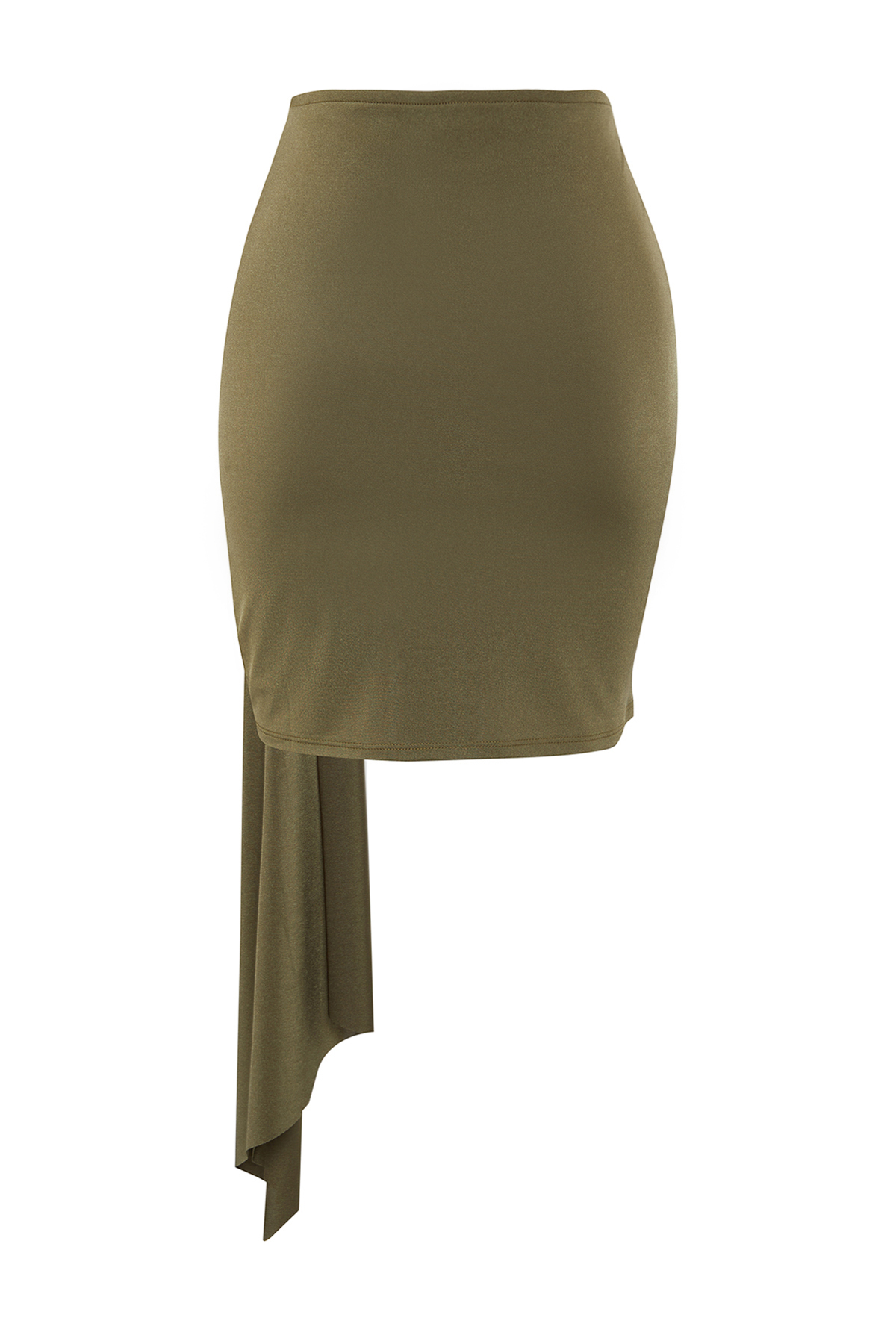 Trendyolmilla  X Zeynep Tosun Haki Örme Aksesuar Detaylı Etek TCLSS24ET00000 - Görsel 9