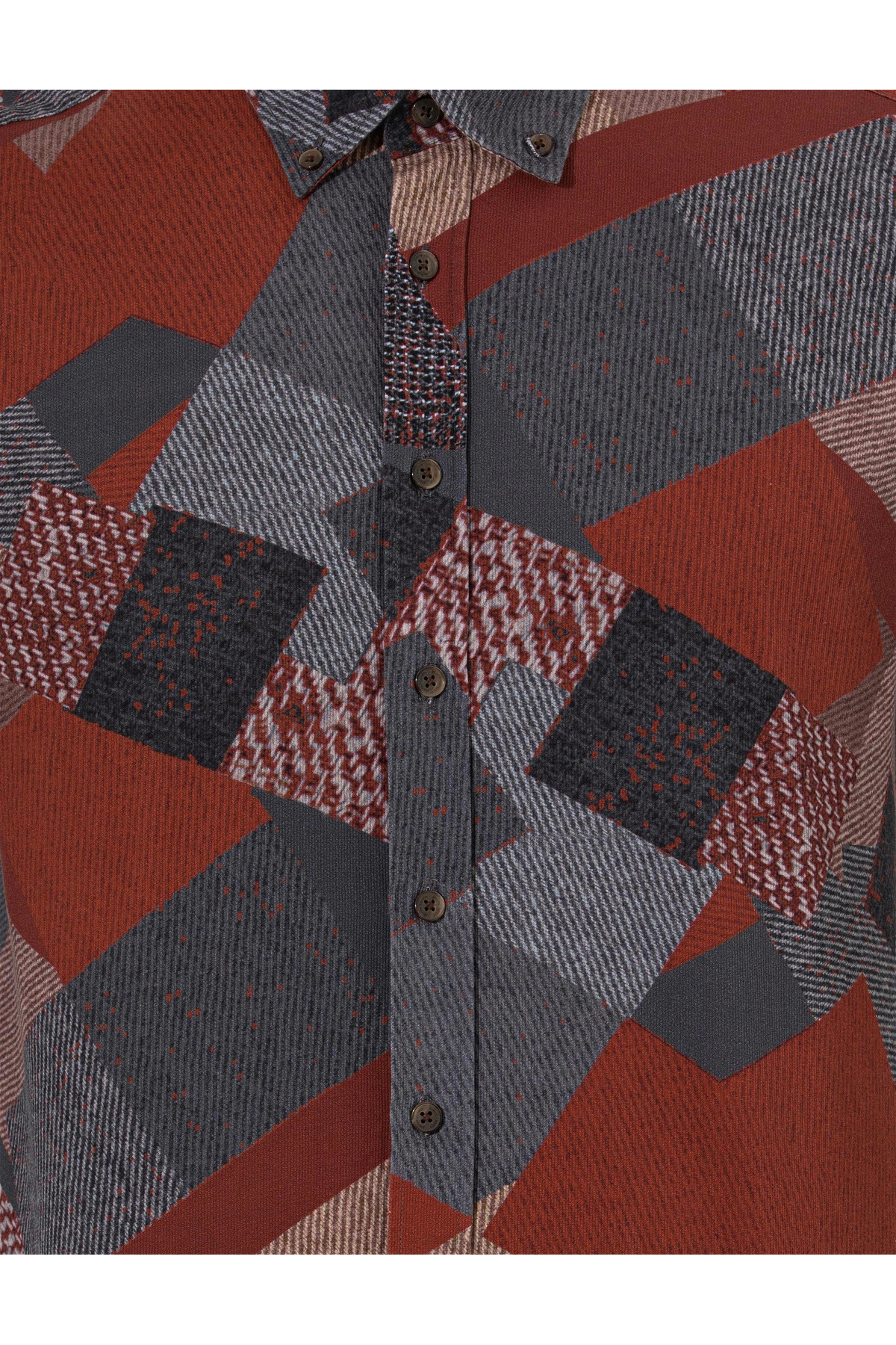 پیراهن مردانه نارنجی پیرکاردین | G021SZ004.000.1460924 اورجینال - تصویر 6