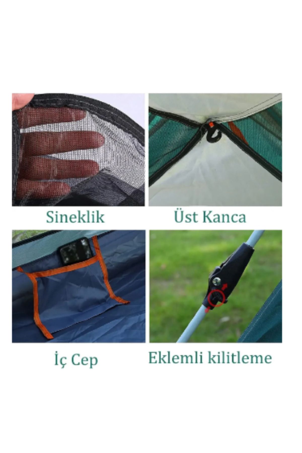6 Kişilik Tam Otomatik Tenteli Kamp Çadırı + Çift Kişilik Şişme Yatak Seti + Lamba (Kamp Seti)