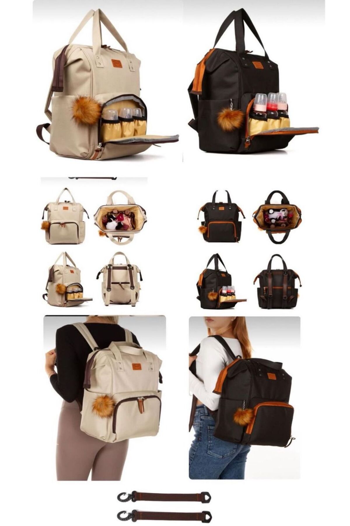 TURHAN BEBE Ahşap Anne Yanı Beşik + Bebek Arabası + Puset + Otomatik Beşik + Yürüteç + Mama Sandalyesi + Çanta fotoğrafı 6 (önizleme)