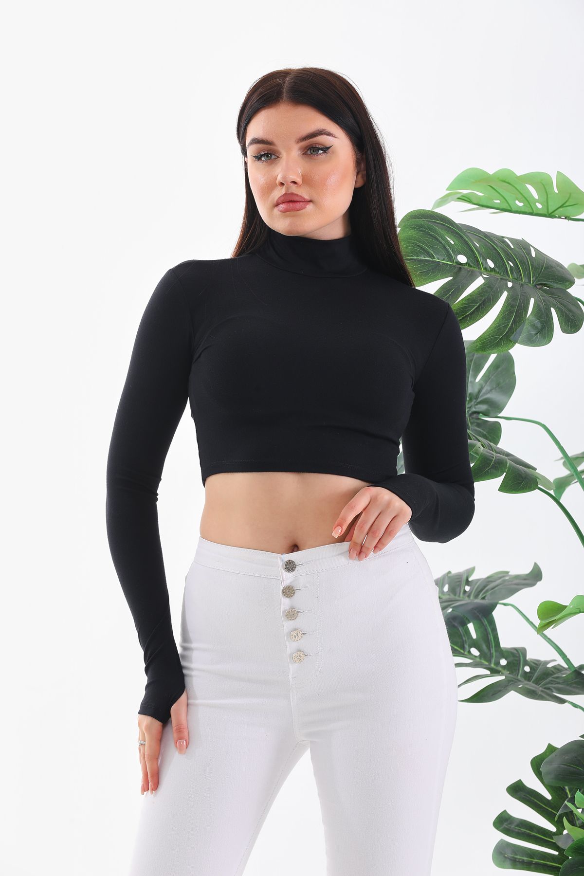 WONMEX-Bershk Back Low-Cut Slim Long-Sleeve T-Shirt 3