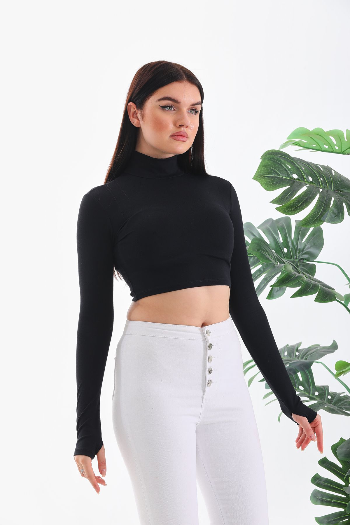 WONMEX-Bershk Back Low-Cut Slim Long-Sleeve T-Shirt 5