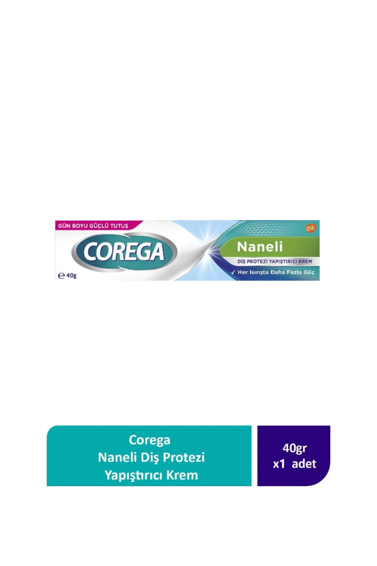 Corega Naneli Diş Protezi Yapıştırıcı Krem 40g