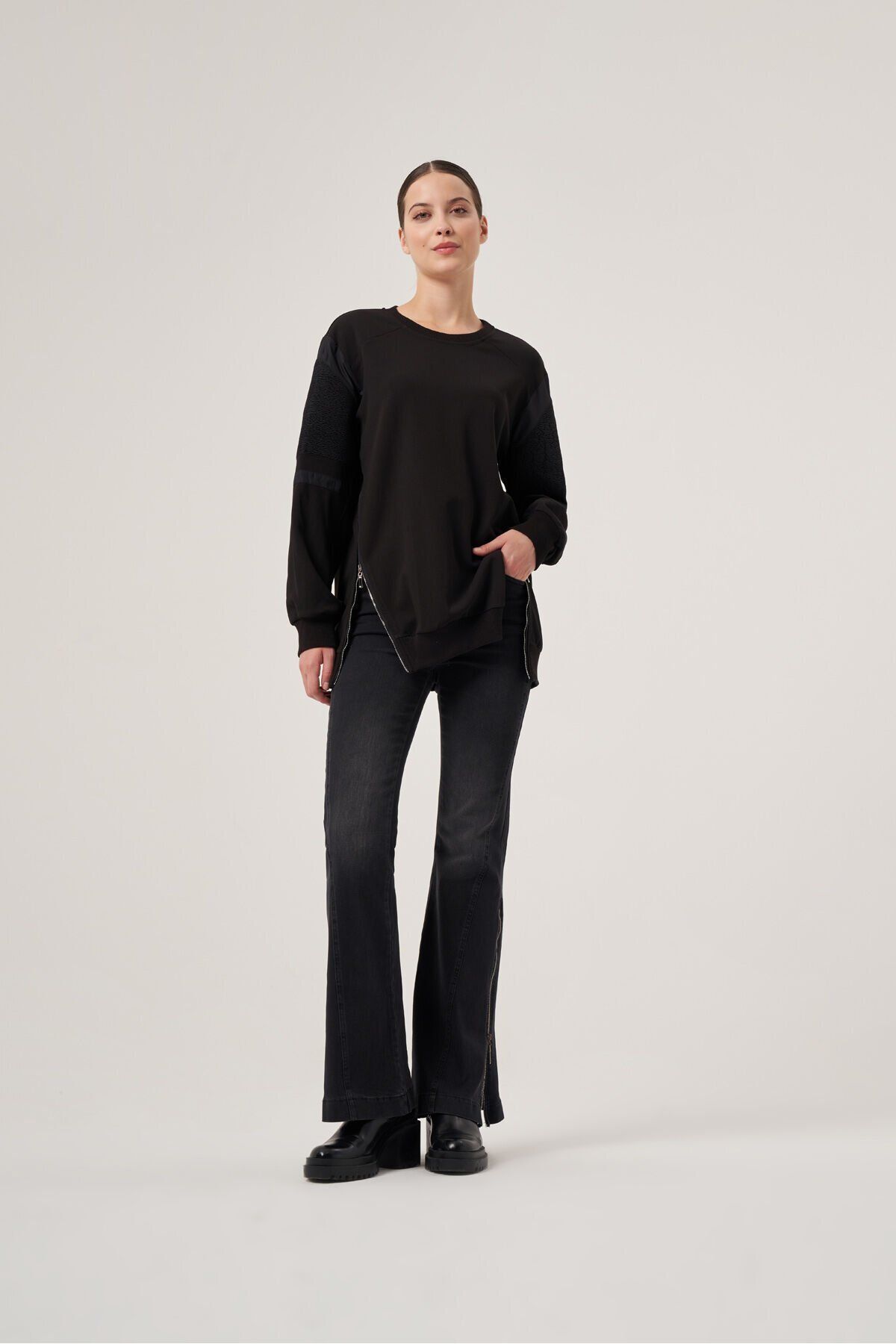 MissWhence-32007 Model Side Zipper Blouse 4