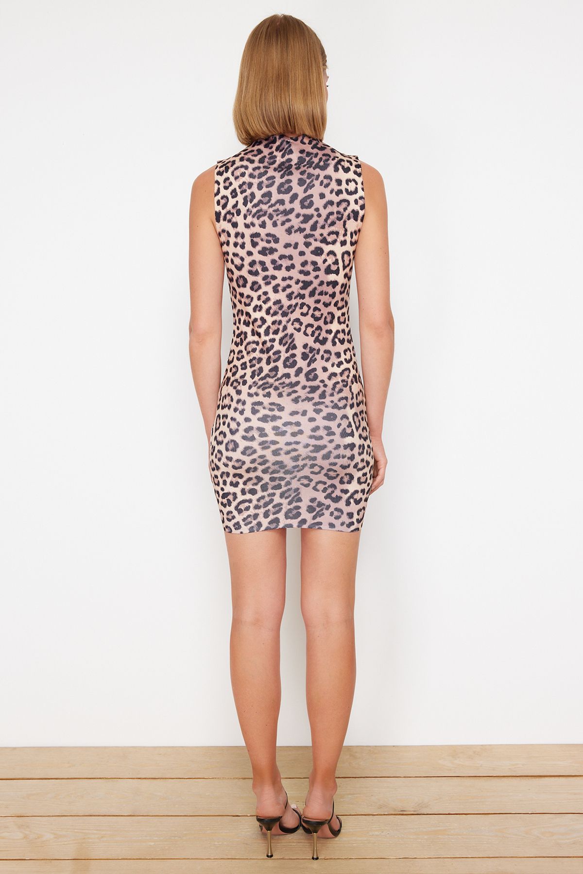 Trendyol Collection-Tricotaj Rochie Maro - Animal Print, TWOSS24EL01005 6