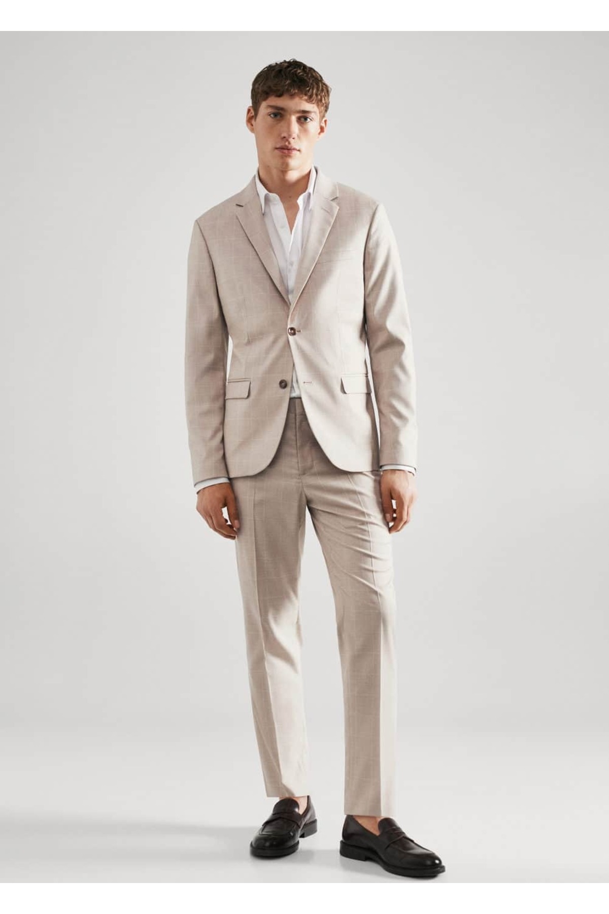 ژاکت مردانه بژ منگو | 57010543 اورجینال - تصویر 2