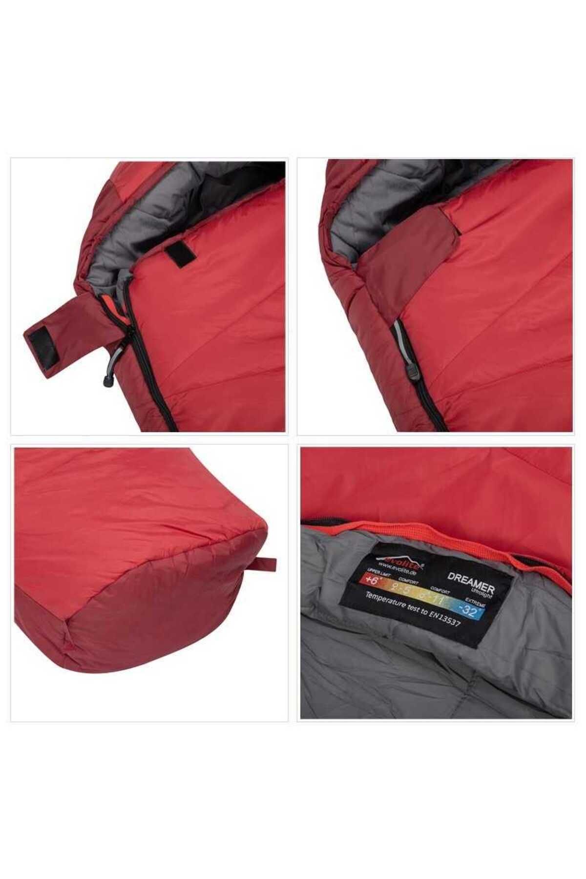Evolite Dreamer Ultralight -32°c Uyku Tulumu - Kırmızı