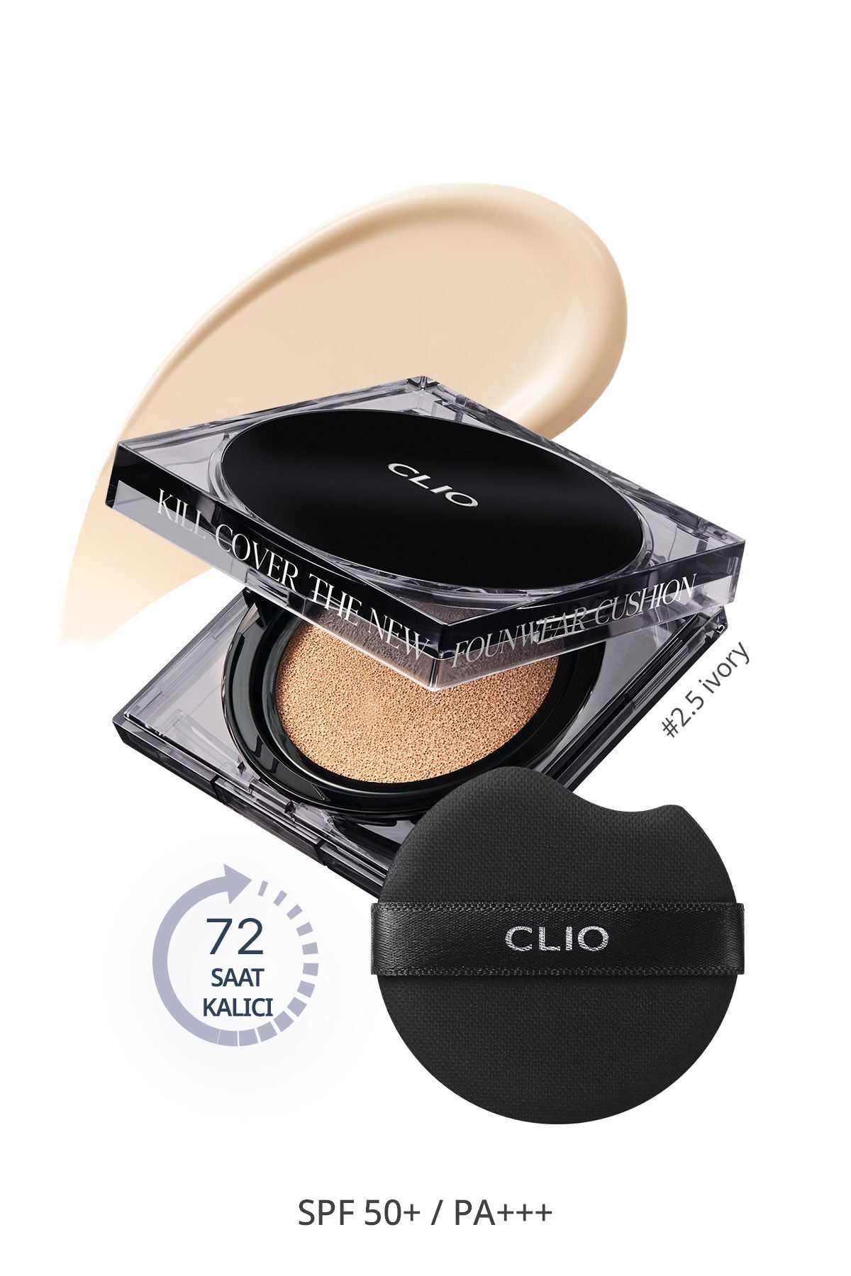 CLIO Подушка для перманентного консилера Clio Kill Cover The New Founwear Pillow + Refill (2,5 Ivory) SPF50+ PA+++ 6786