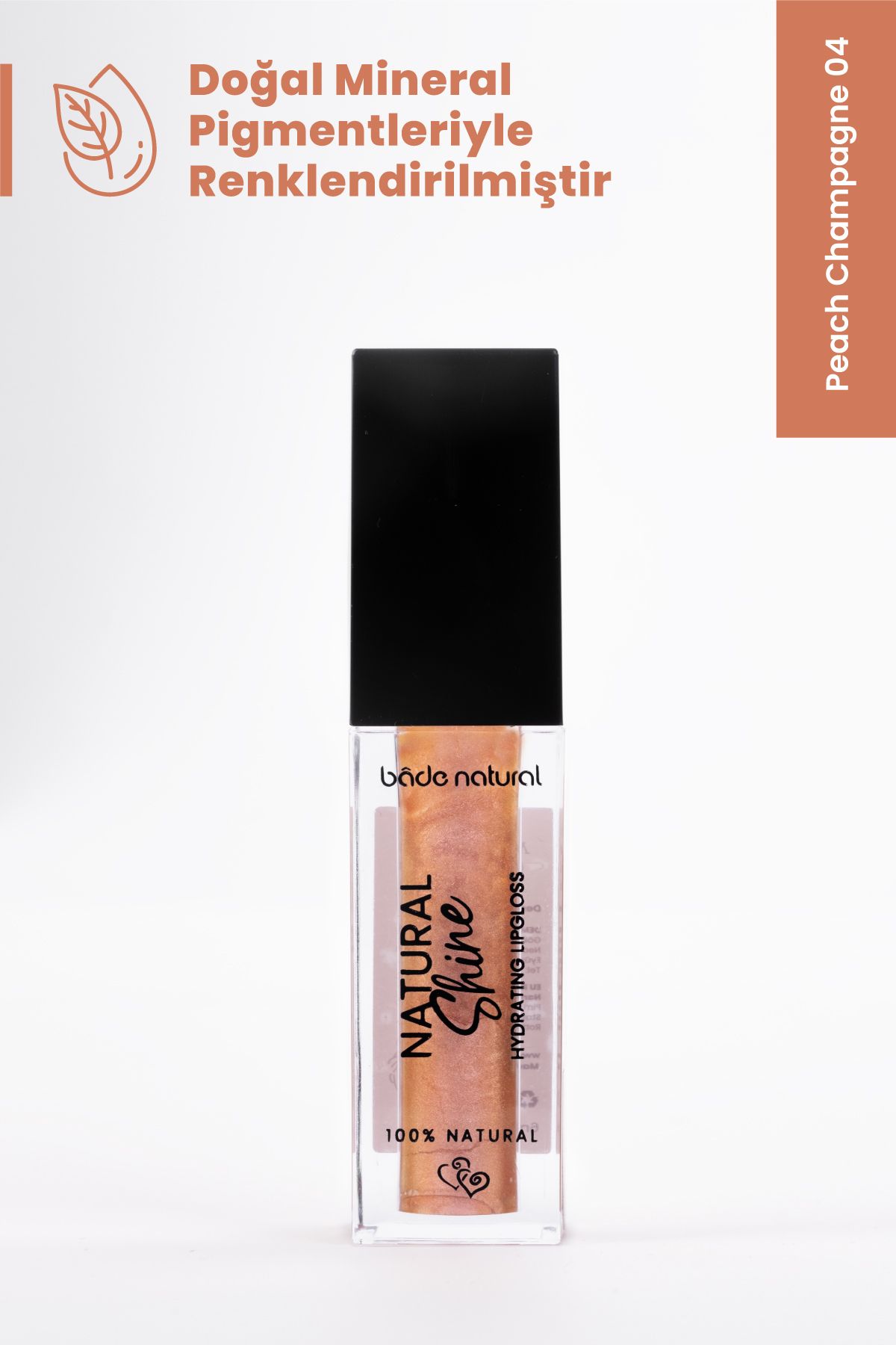براق کننده لب مرطوب CHAMPAGNE HEACH LIPGLOSS 04 LIP GLOSS 100 ٪ طبیعی Bade Natural