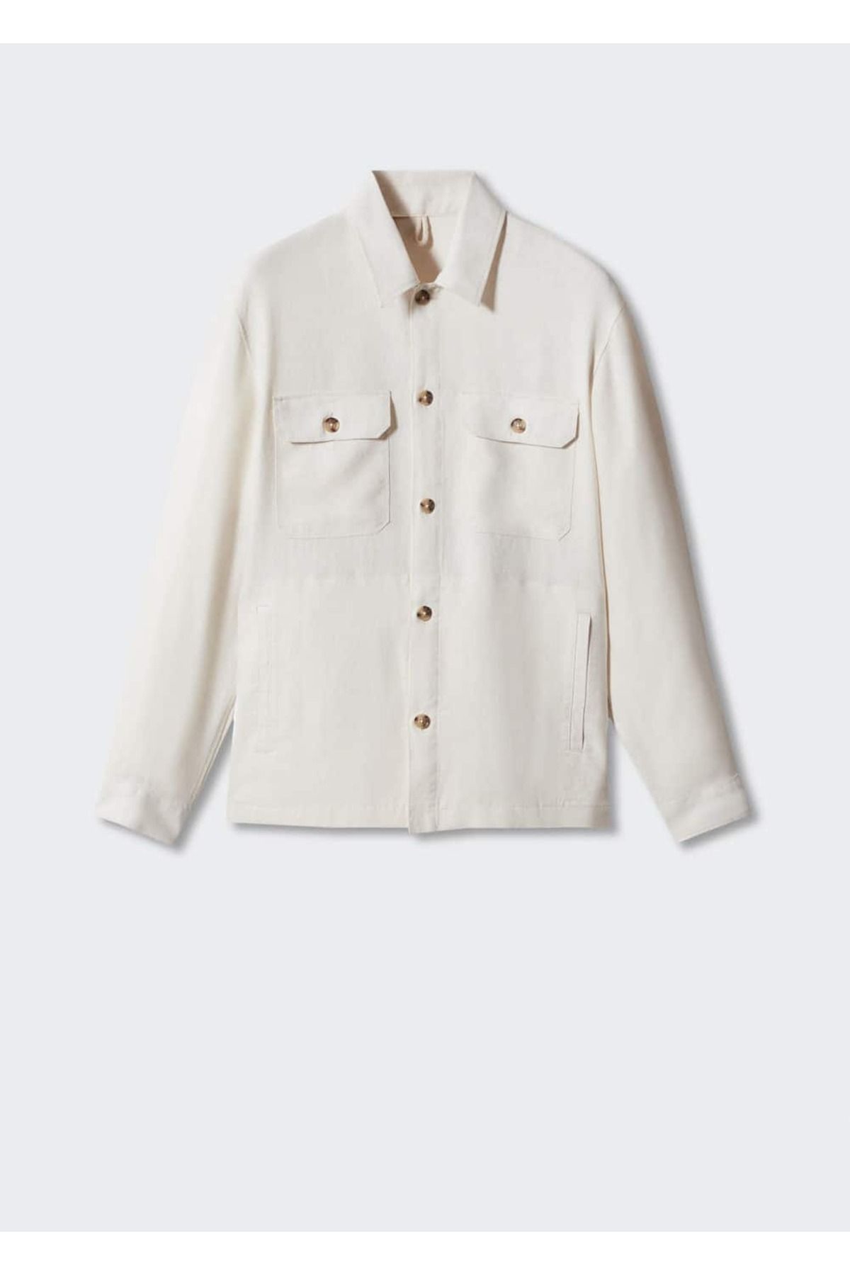 MANGO Man-Hemdjacke aus 100 % Leinen mit normaler Passform 3