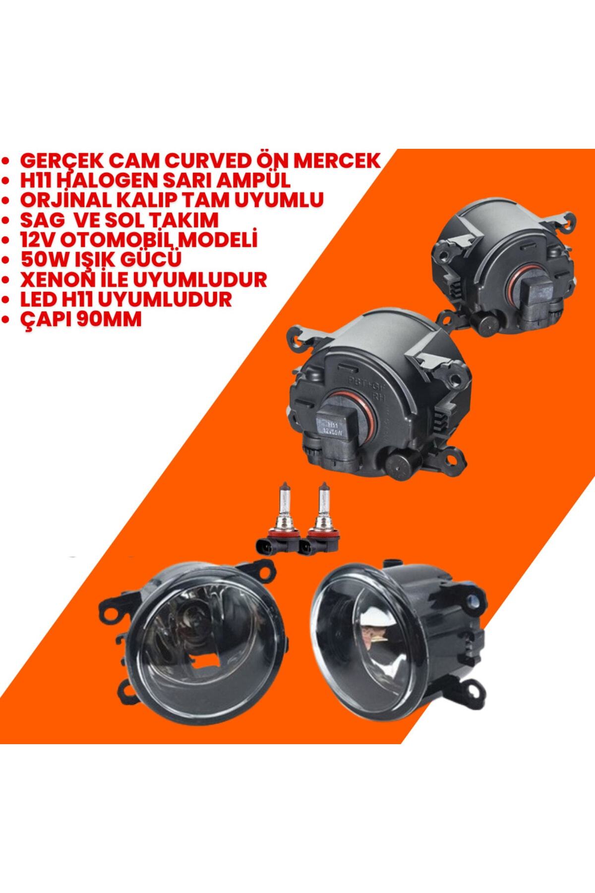 Atakent Hobi Mitsubishi L200 2010-2015 Sis Farı Set Oem: 8200074008