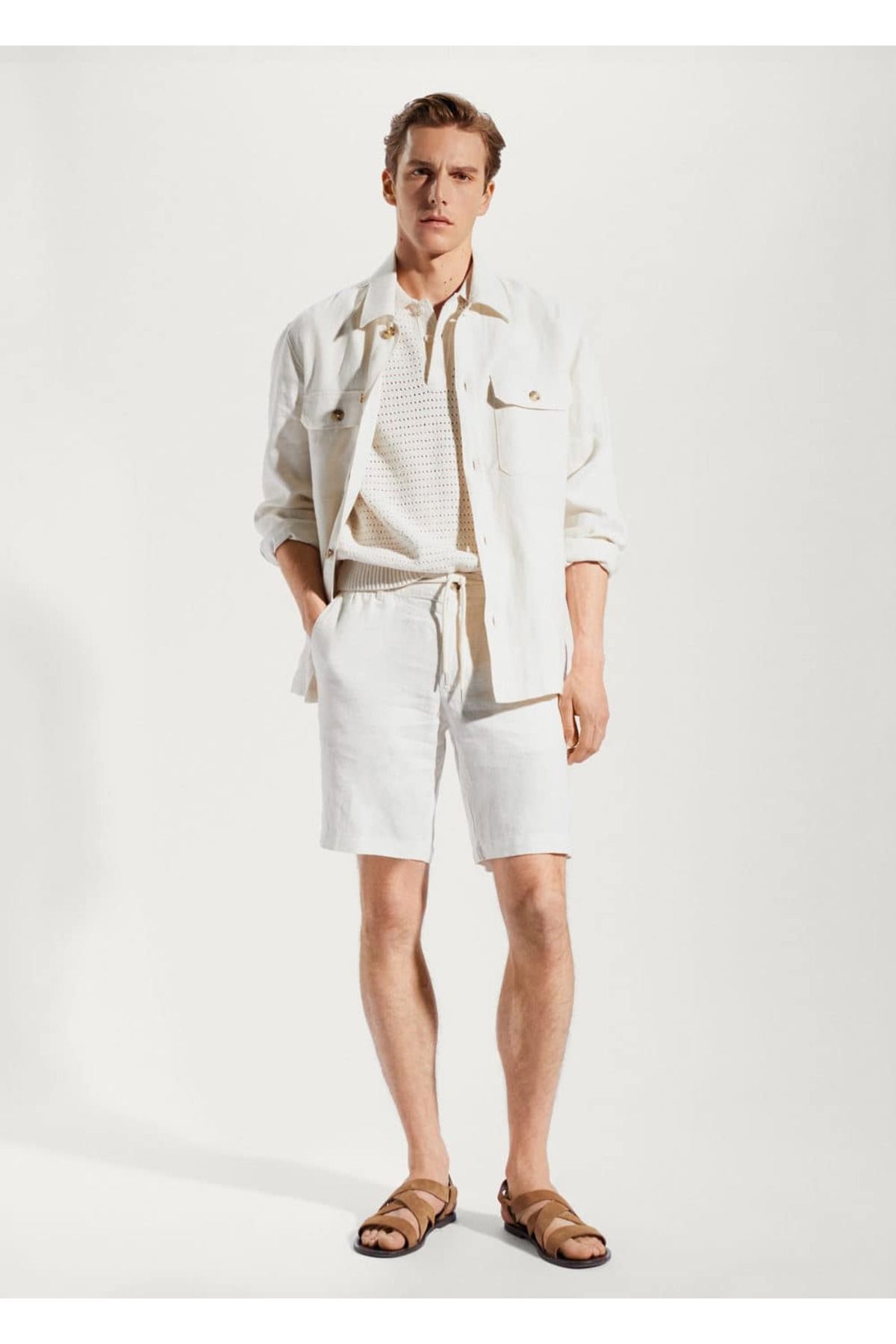 MANGO Man-Hemdjacke aus 100 % Leinen mit normaler Passform 2