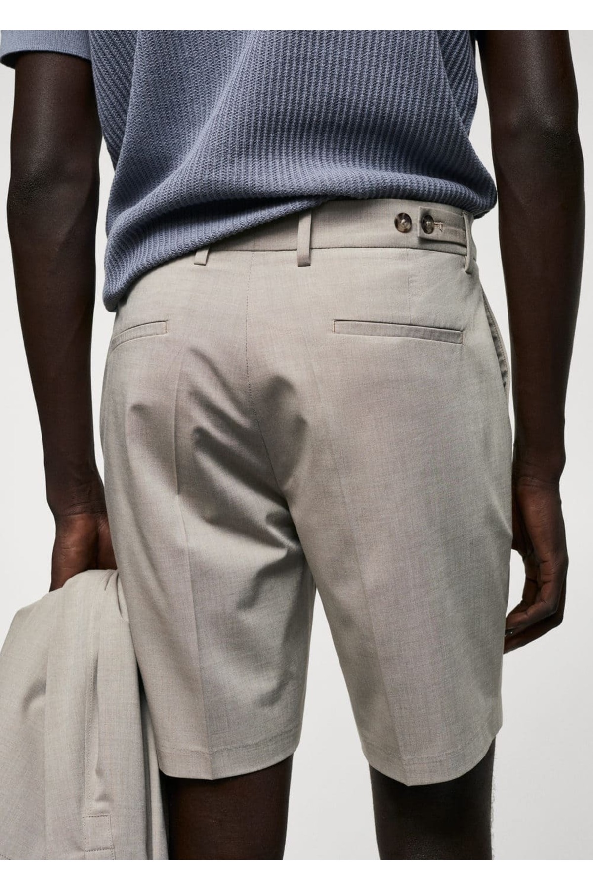 شلوار مردانه بژ منگوMANGO Man | 57042504 اورجینال - تصویر 7