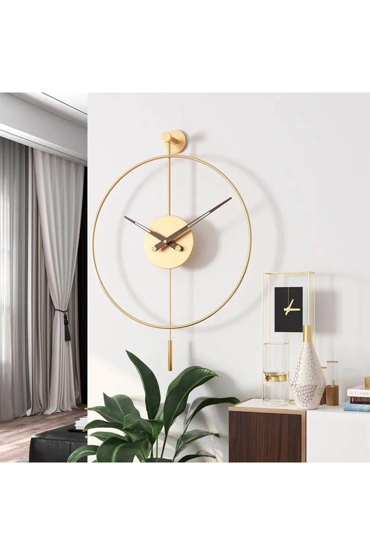 Gold Timelles Tiktok - Modern Wall Clock with Oversized (50 X 75cm) Quartz Movement