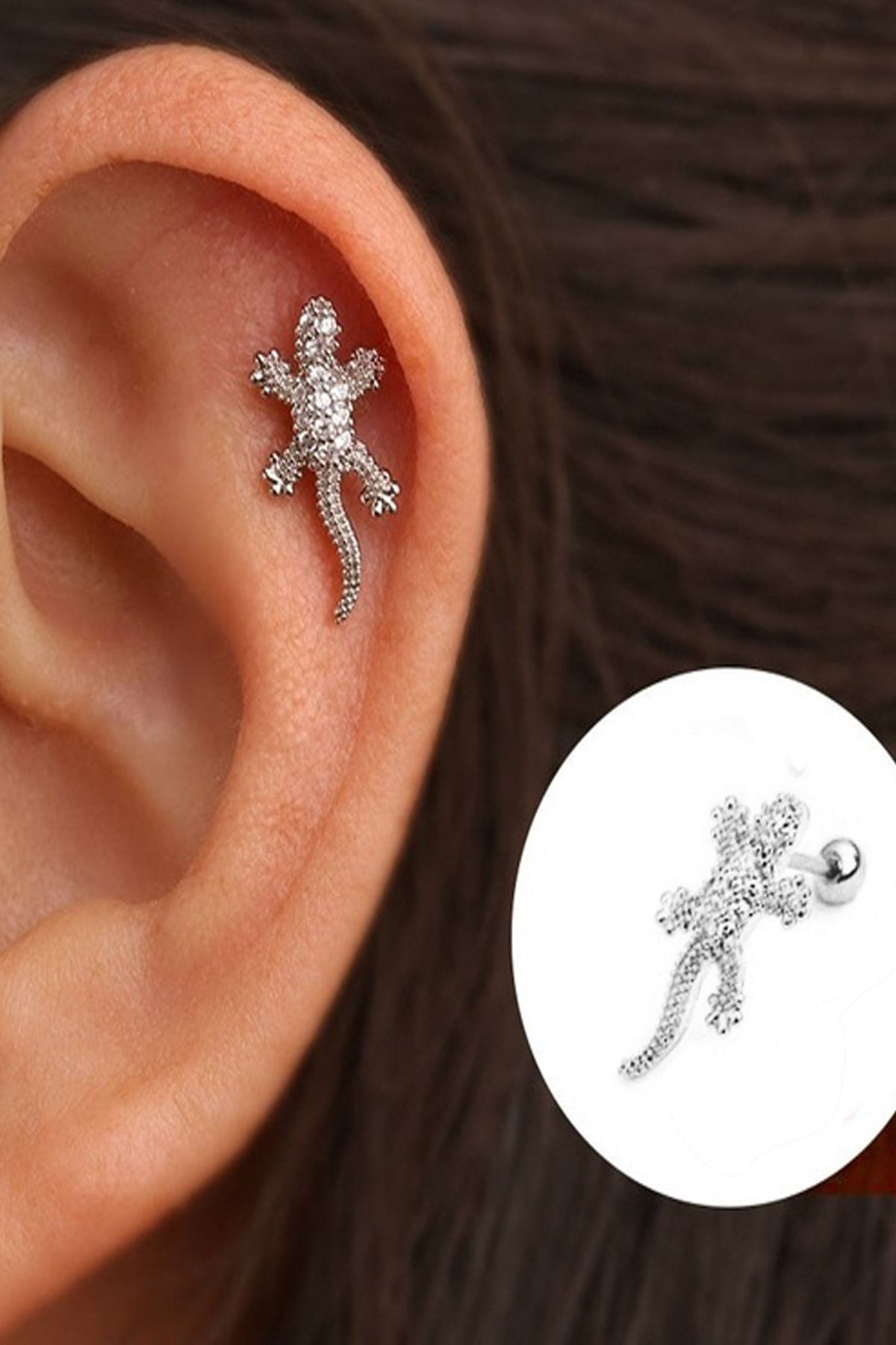 Lizard helix earring deals