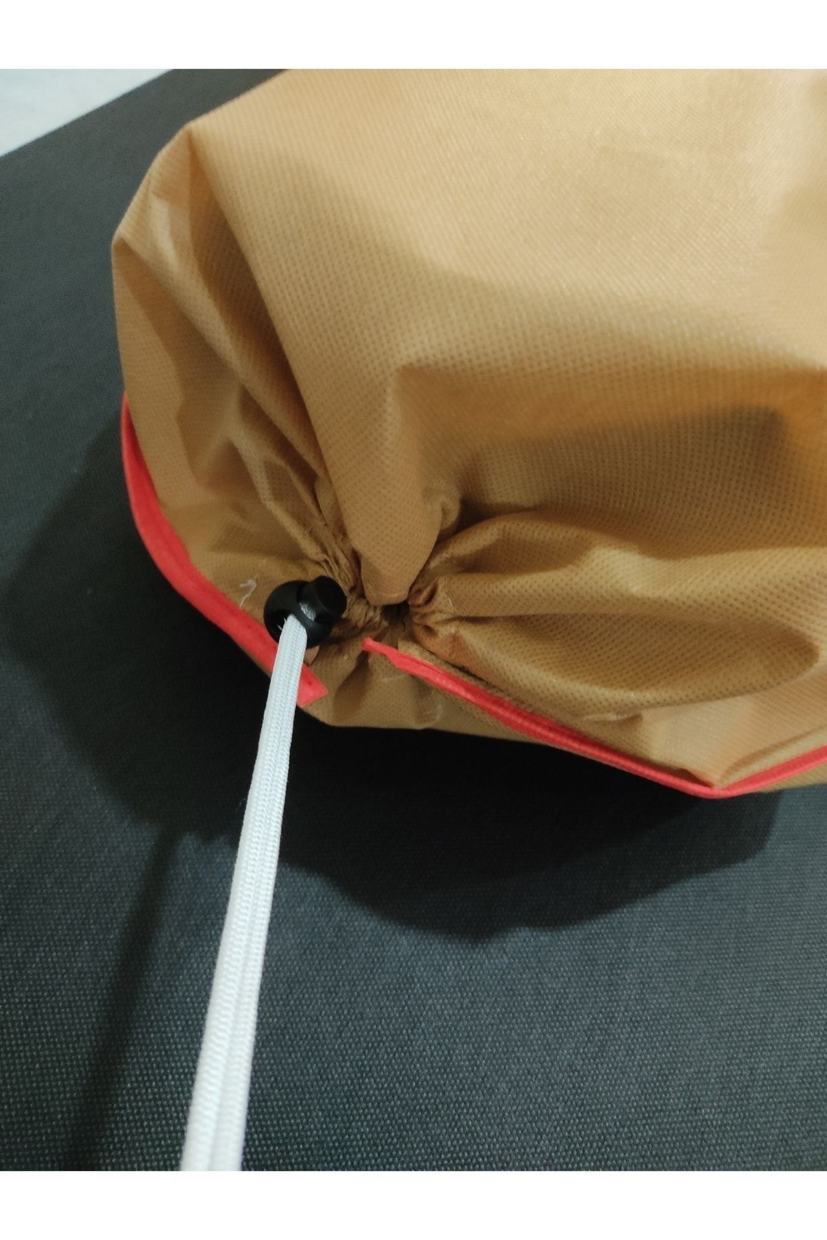 Halı Kılıfı, 6 M² Halı Için 220*40 Cm, Halı Hurç, Halı Saklama Koruyucu Ve Taşıma Torbası., Bej renk-Kırmızı Kenar şerit