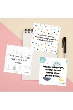 Fatofotofan Ders Çalışmak  için Motivasyon Kartları süper 3'lü