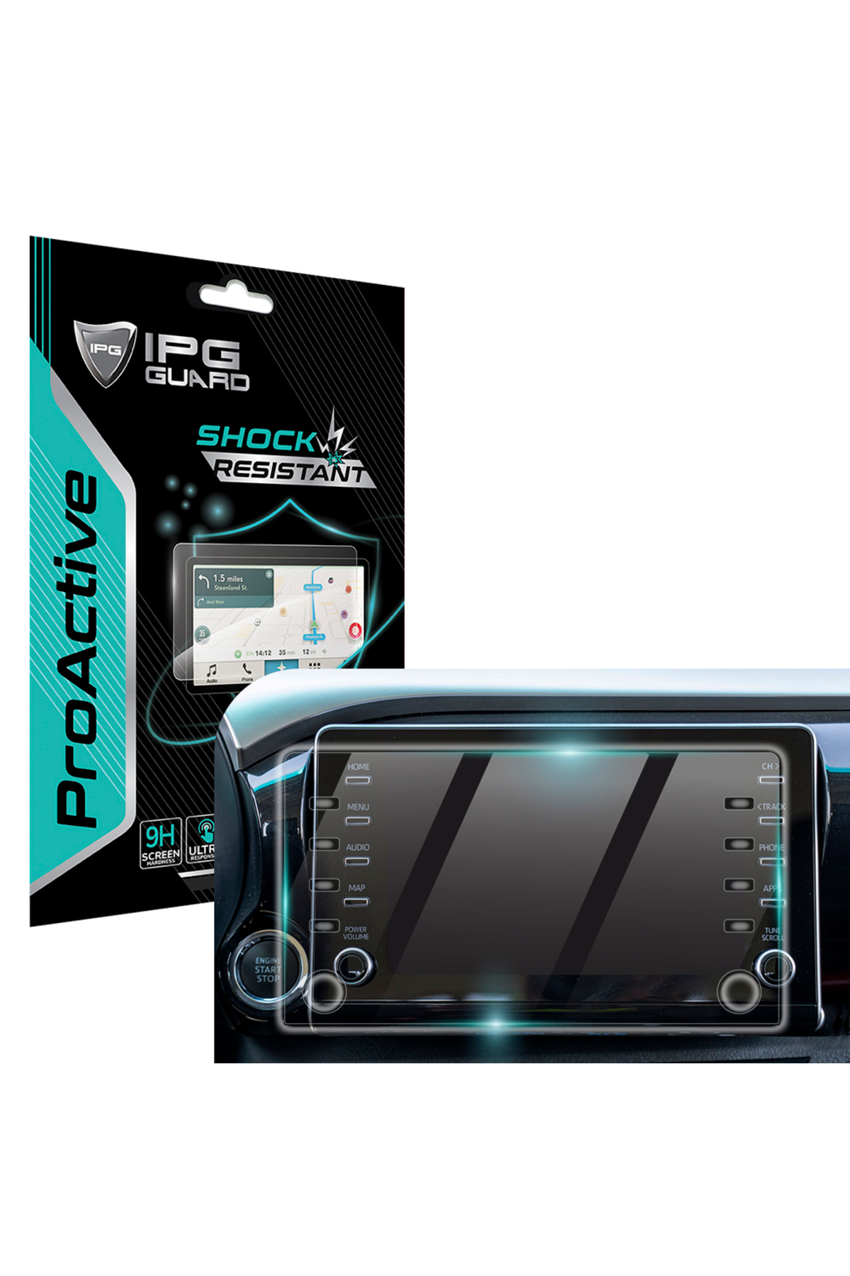 Compatible with Toyota 2024 Hilux 4X4 8 Inch Navigation 9H Nano IPG ProActive Screen Saver