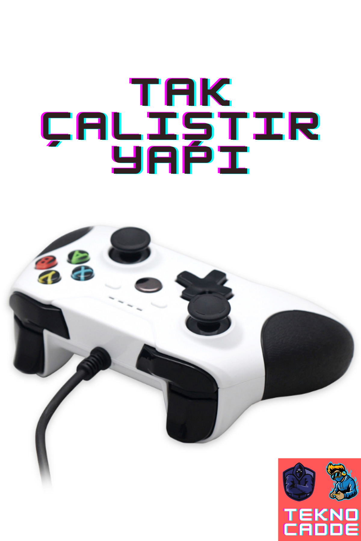 Windows PC/Steam/Geforce Now/Gamepass Uyumlu 1.5m Kablolu Titreşimli Oyun Kolu Joystick 4
